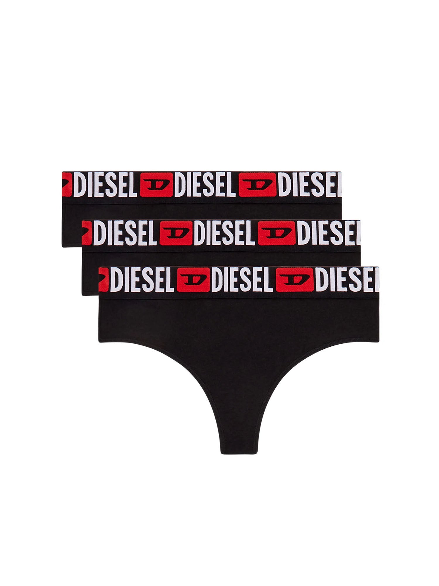 Diesel Ufst Stars Threepack Perizoma Nero