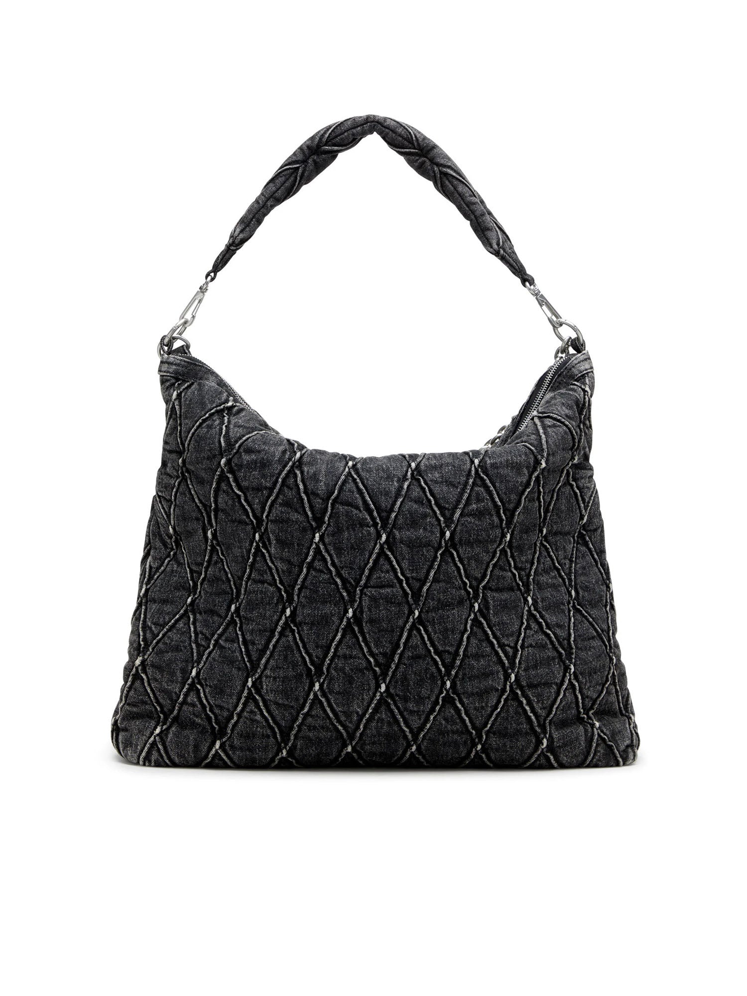 Diesel Charm D Hobo Shoulder Bag Nero