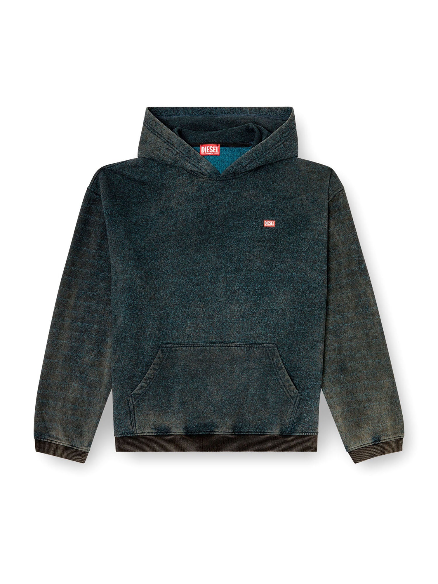 Diesel Felpa Con Tasca Uomo Nero