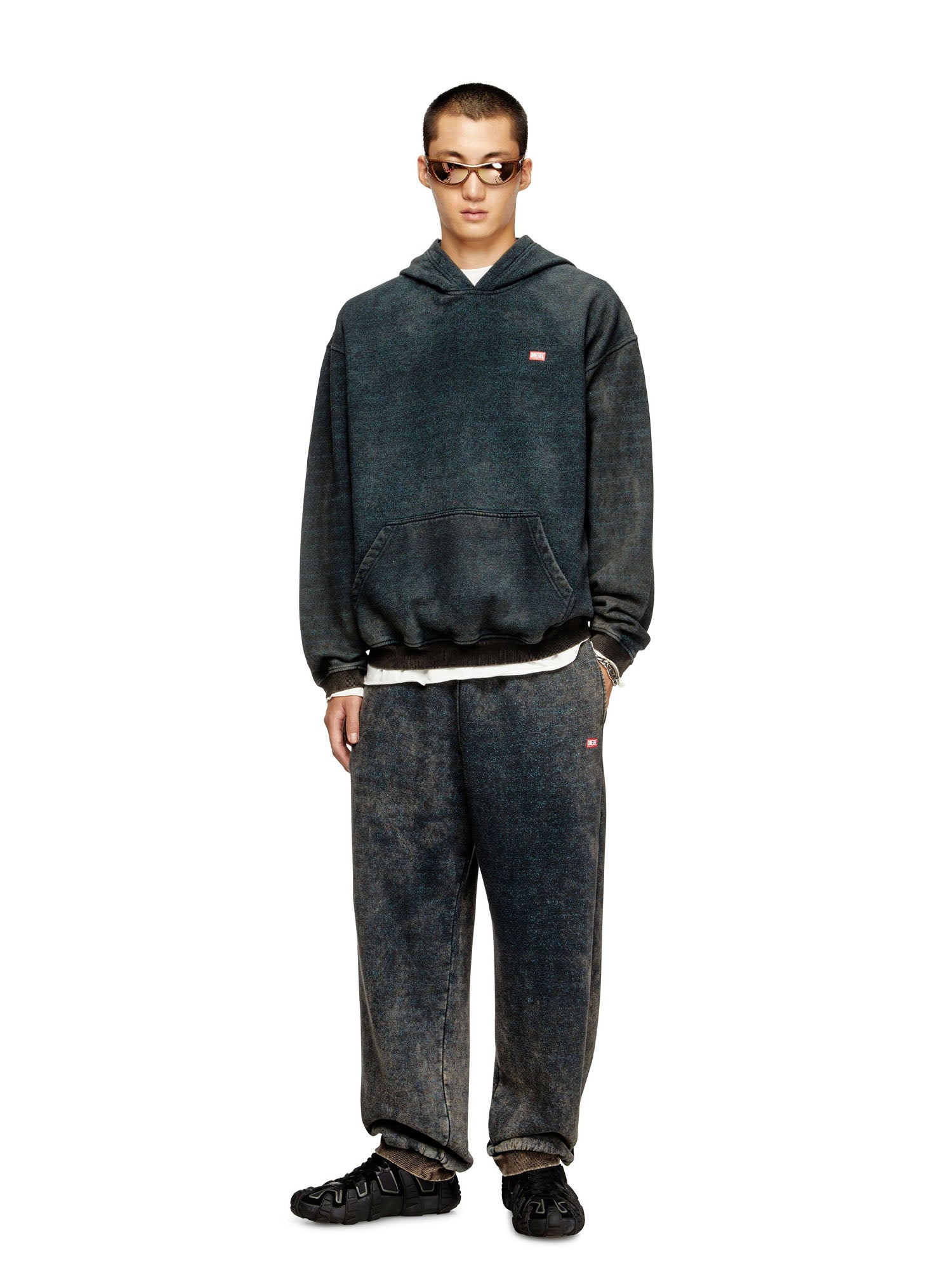 Diesel Felpa Con Tasca Uomo Nero