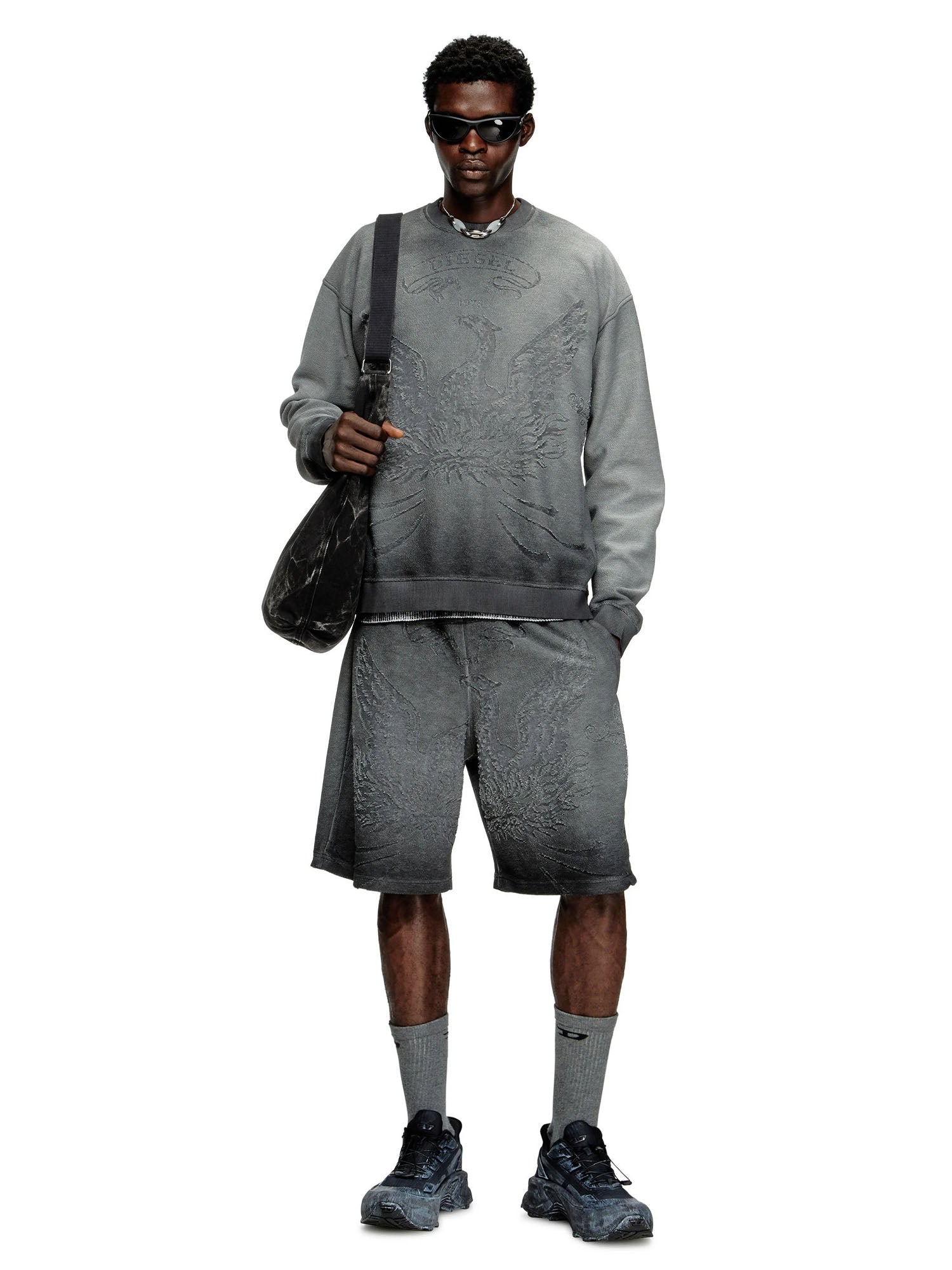 Diesel S Aron Felpa Grigio