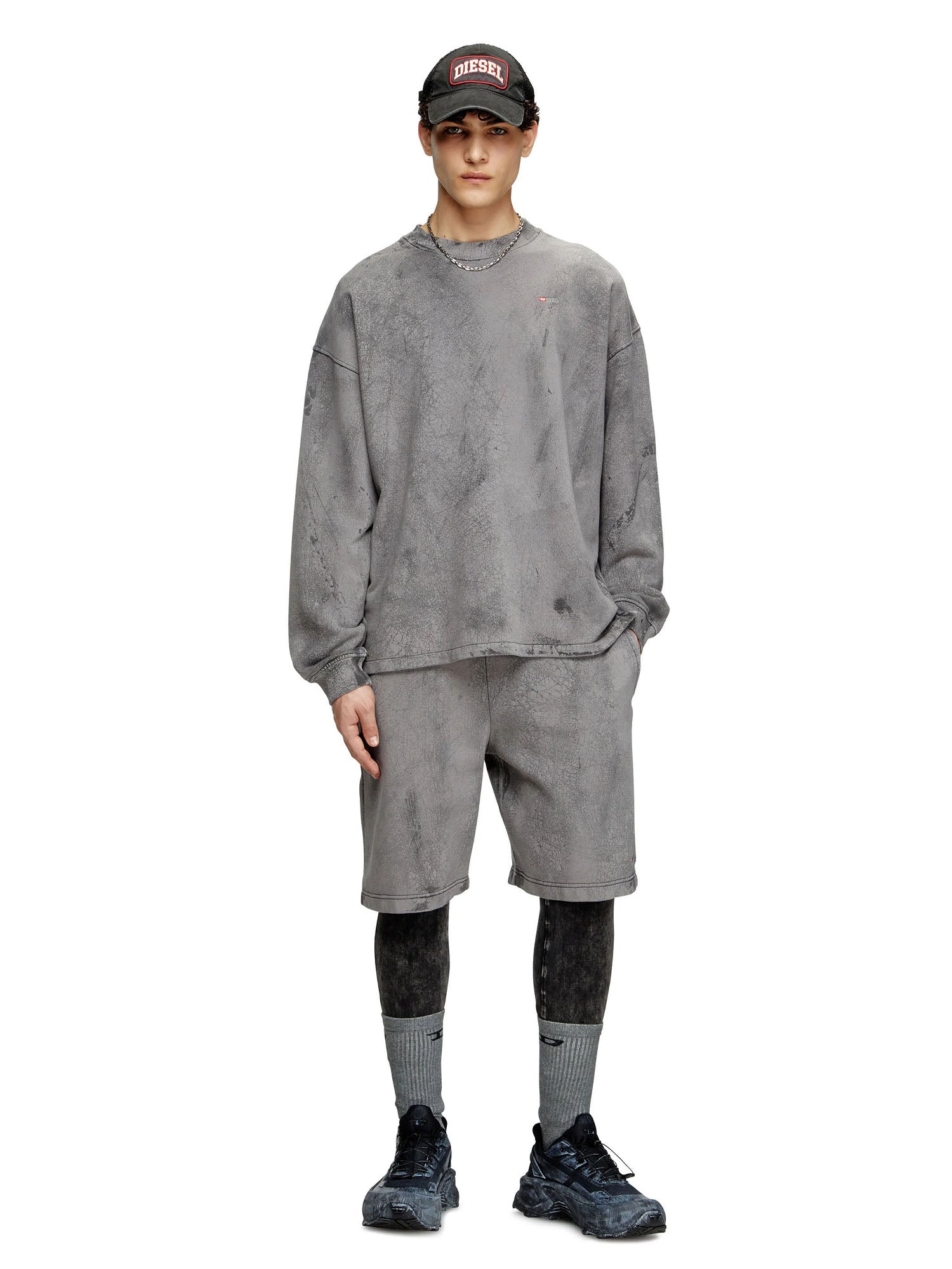 Diesel S Baxt T1 Felpa Grigio