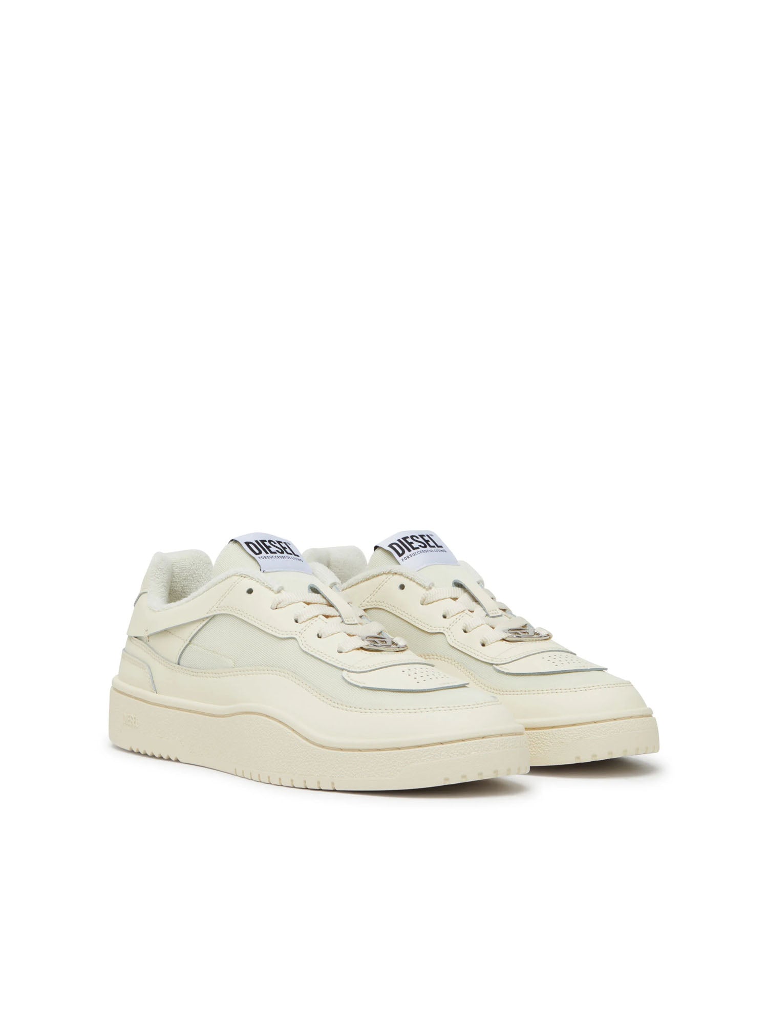 Diesel Oval Skate Low Sneakers Bianco