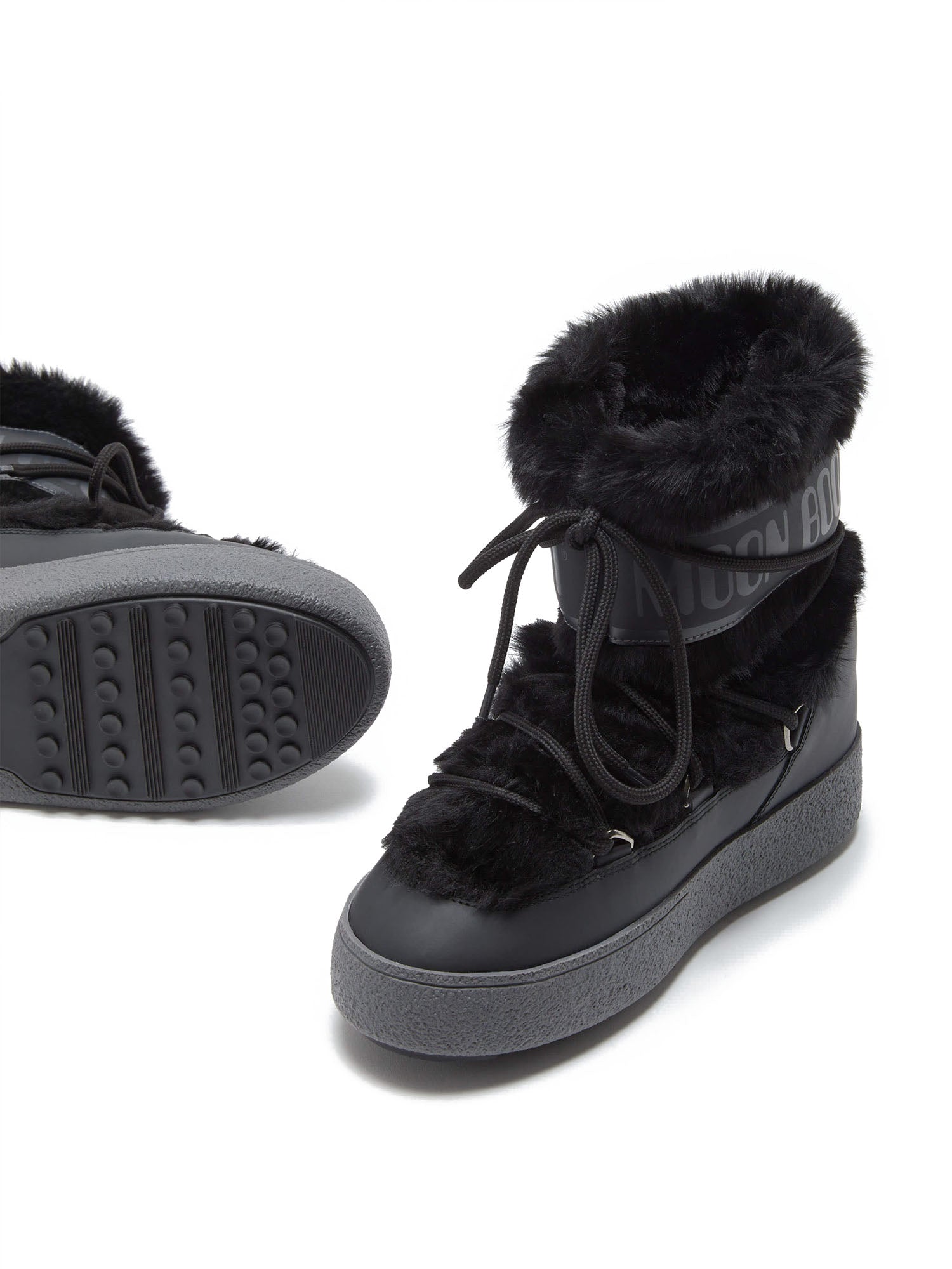 Moon Boot Mb Ltrack Faux Fur Wp Nero