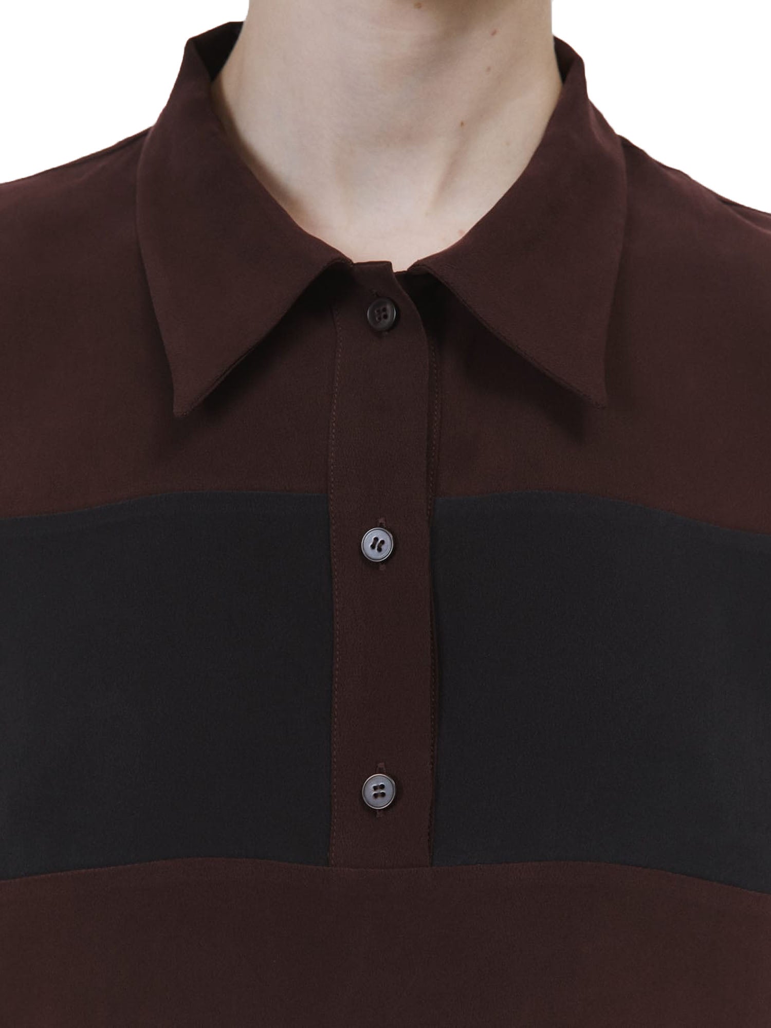 Alysi Polo Crepe De Chine Multicolore