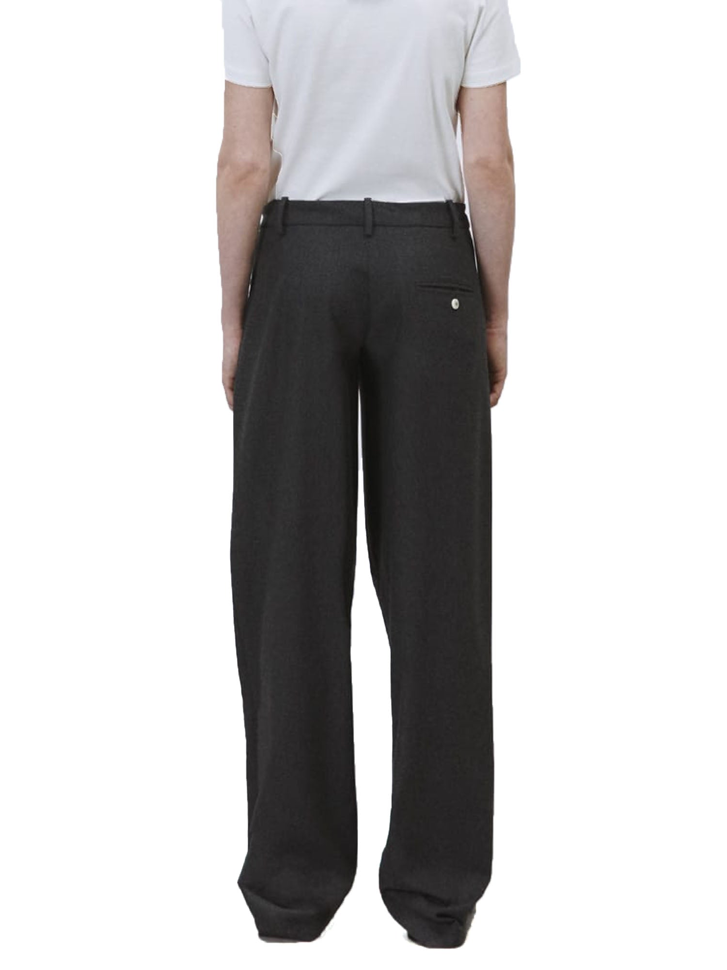 Alysi Pantalone Flanella Carrot Grigio