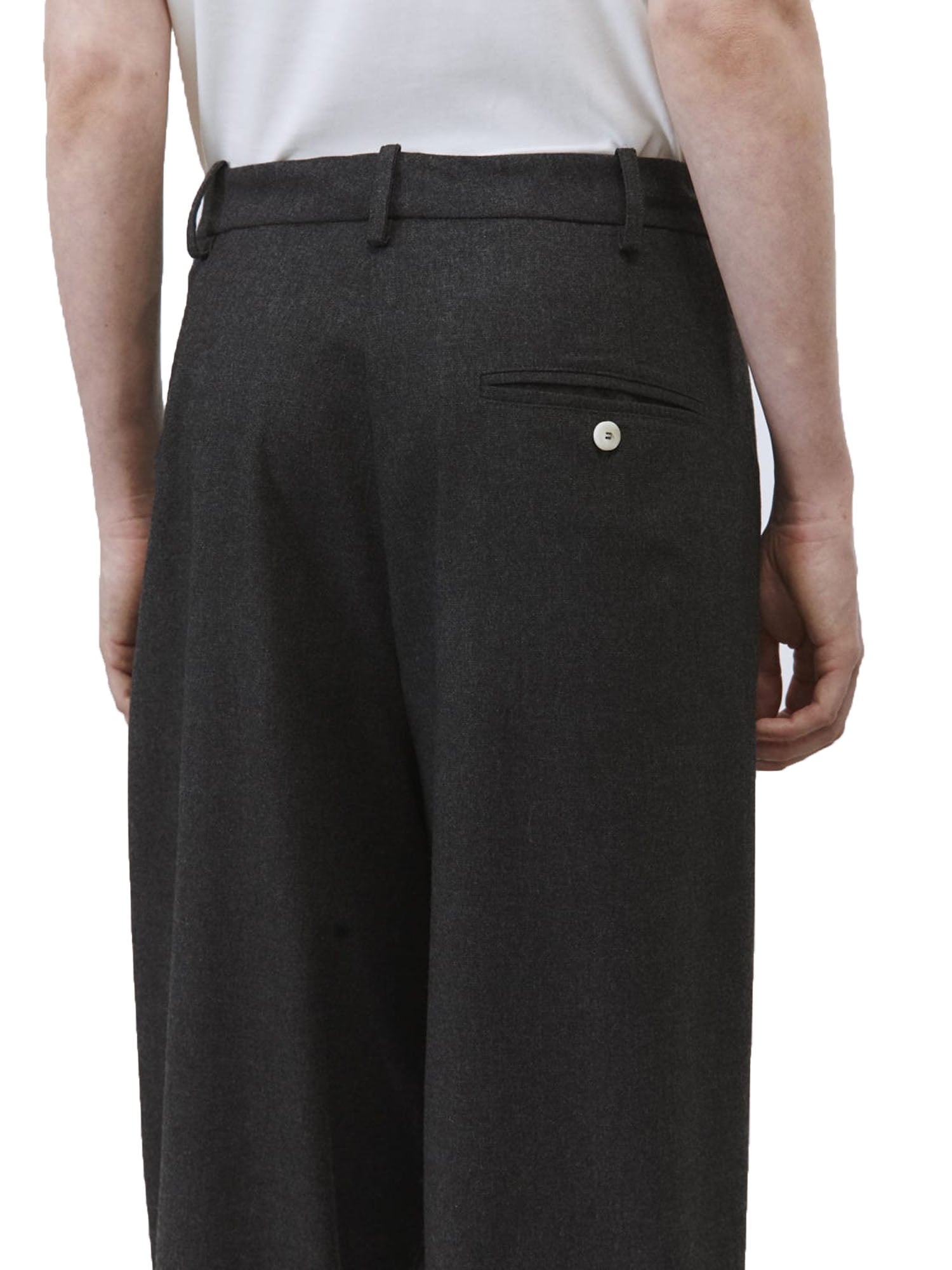 Alysi Pantalone Flanella Carrot Grigio