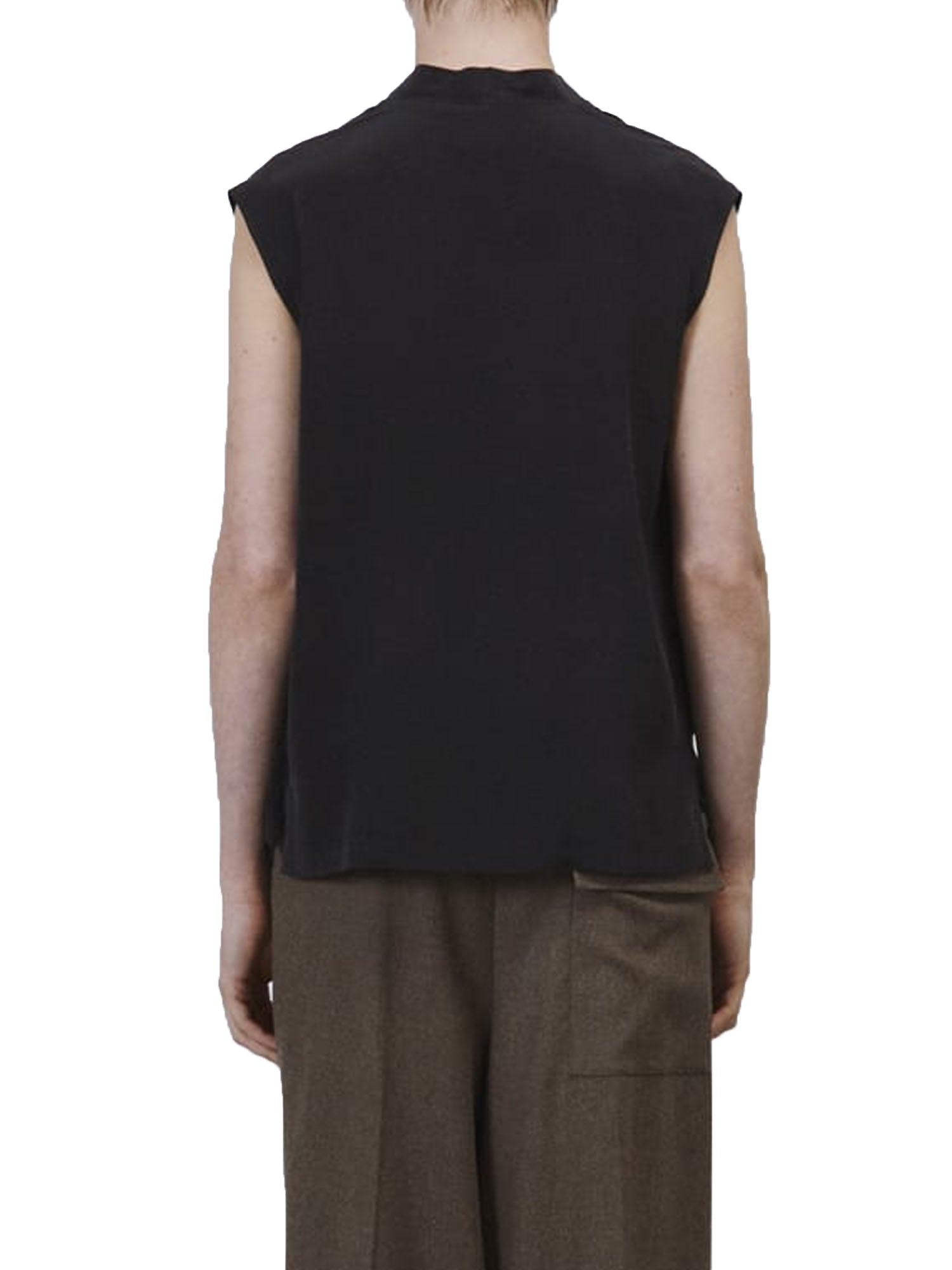 Alysi Blusa Crepe De Chine Nero