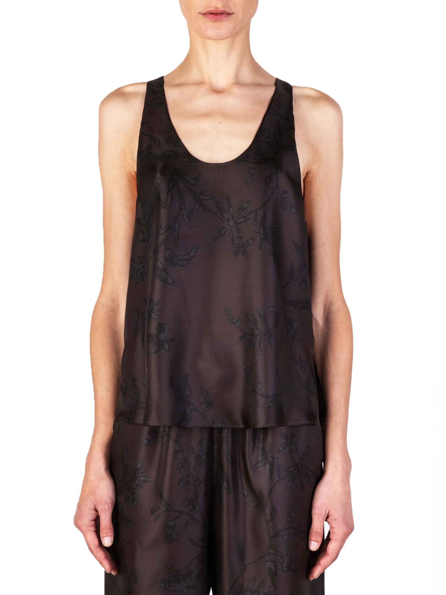 Alysi Top Flower Marrone