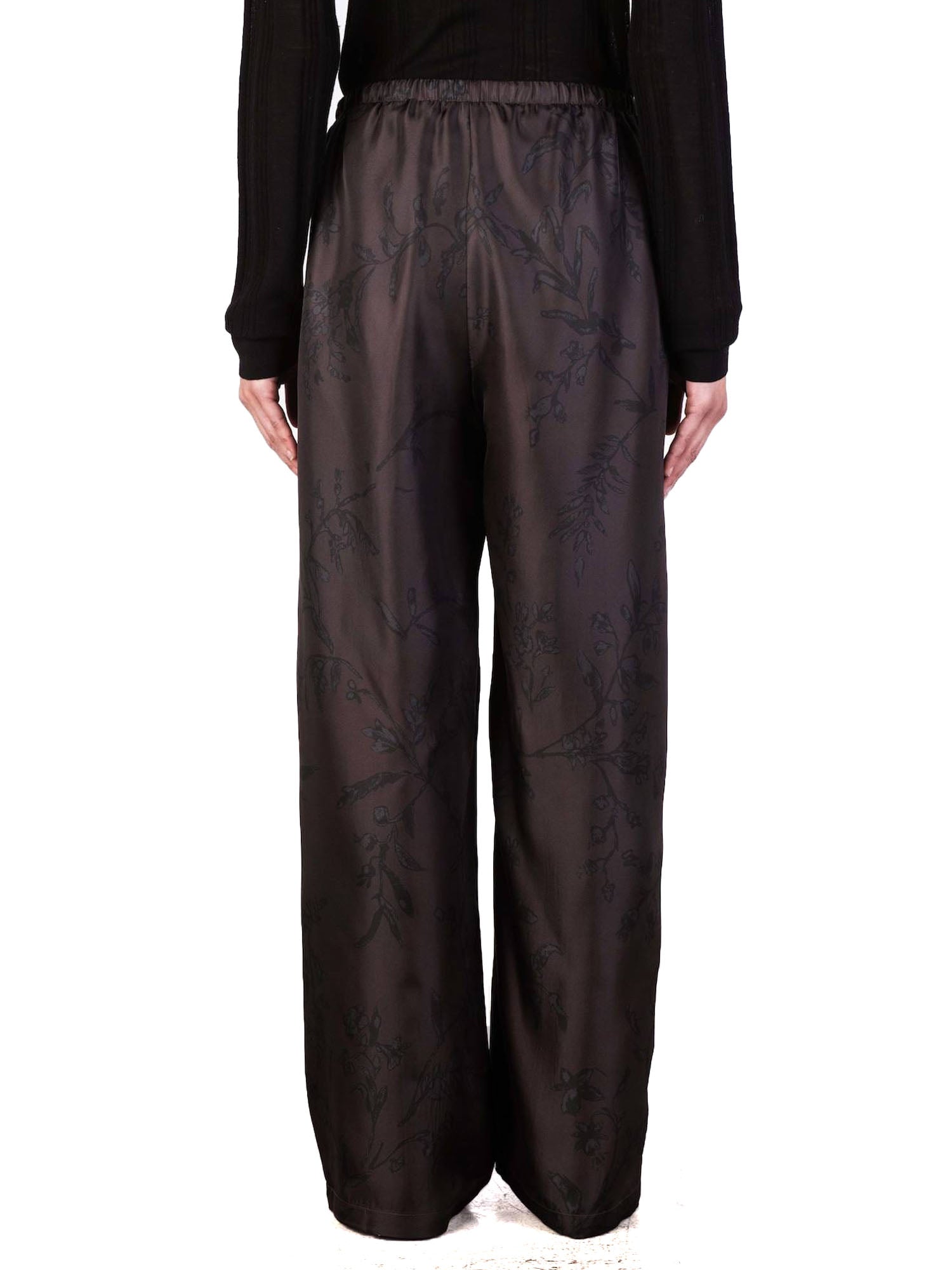 Alysi Pantalone Flower Marrone