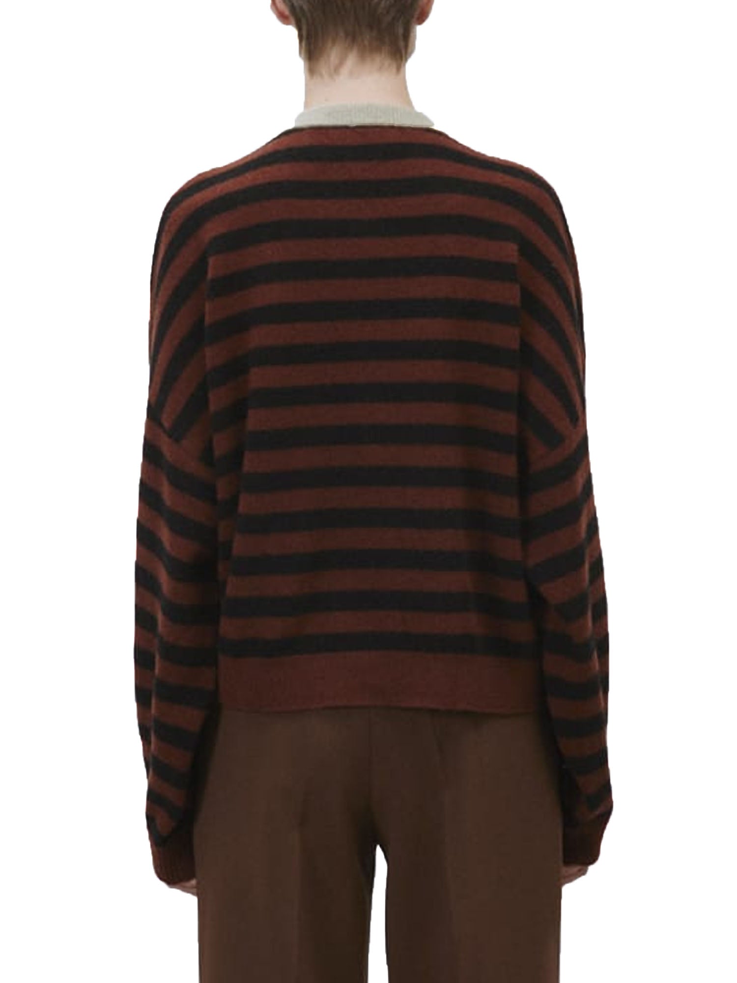 Alysi Cardigan Knit Wool Bomber Rosso