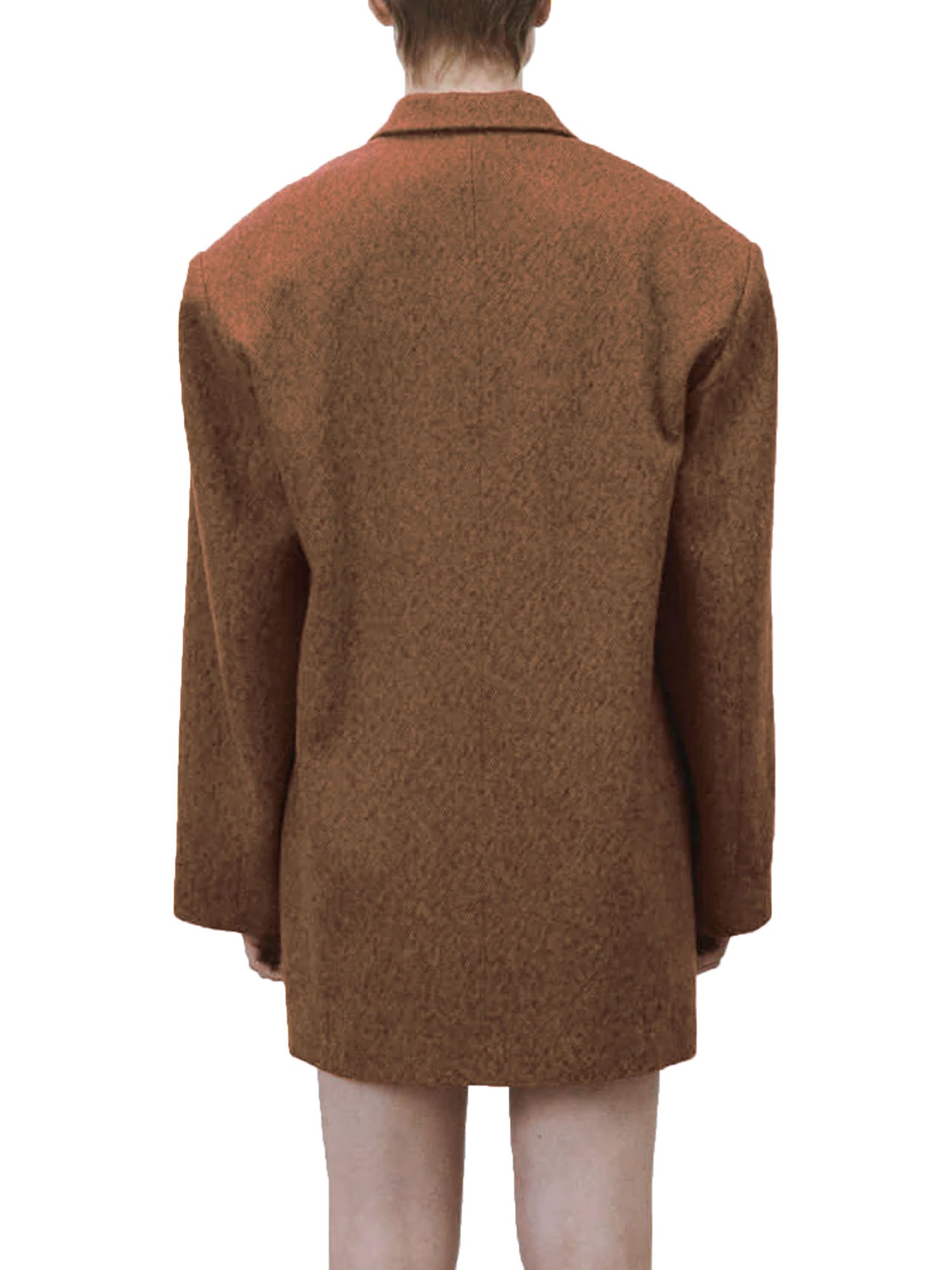 Alysi Blazer Diagonal Coat Marrone