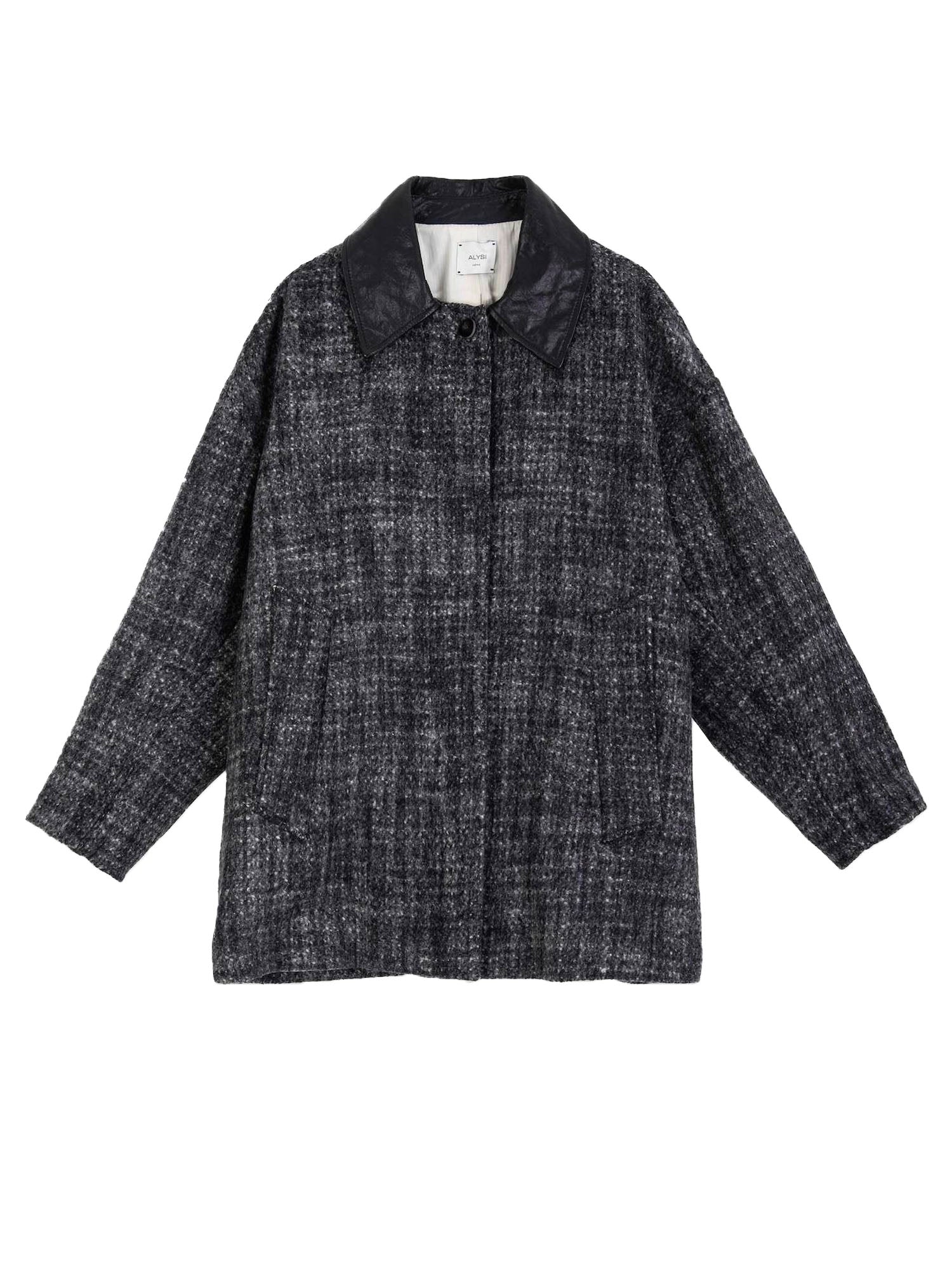 Alysi Cappotto Tweed Coat Grigio