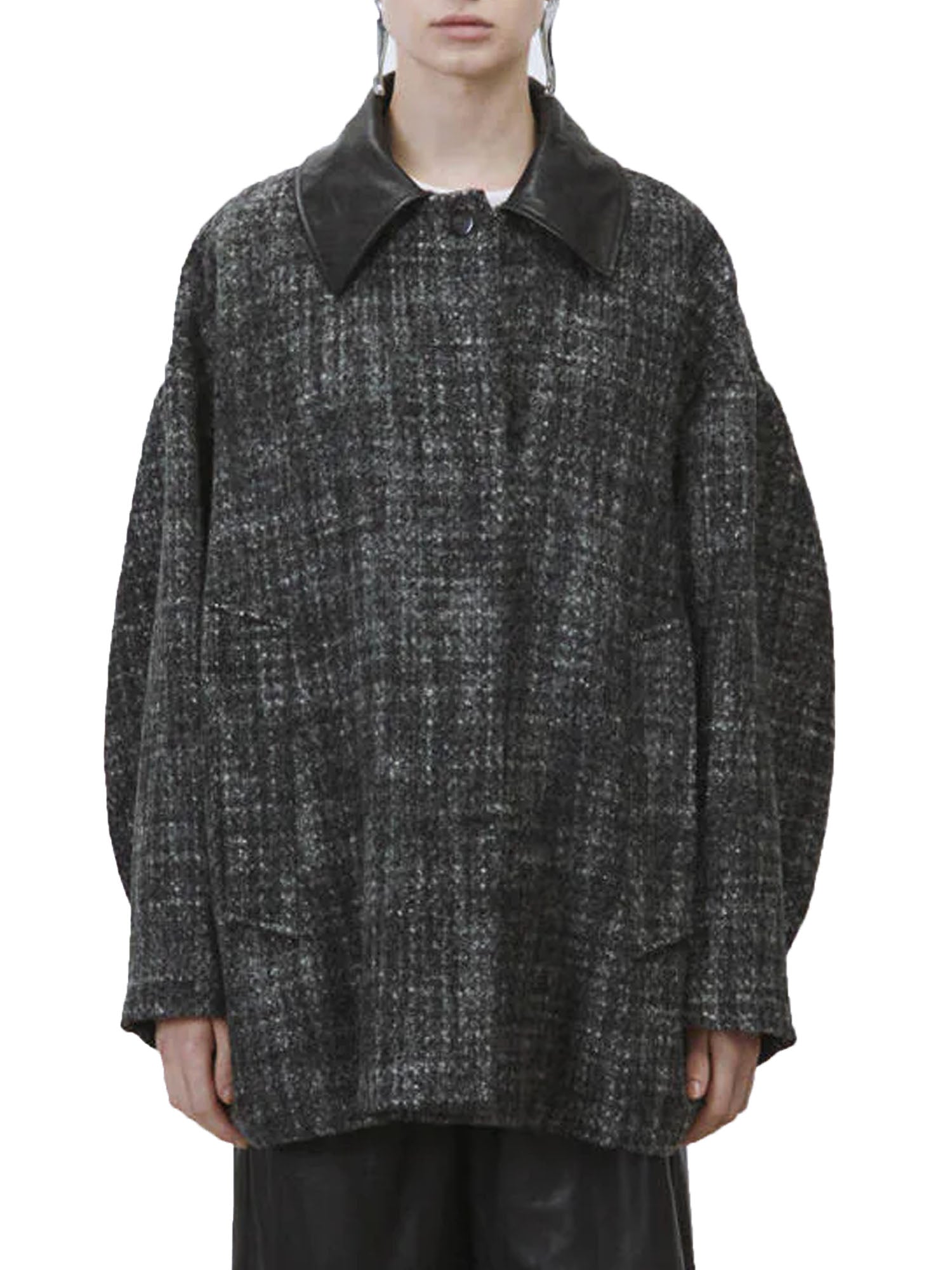Alysi Cappotto Tweed Coat Grigio