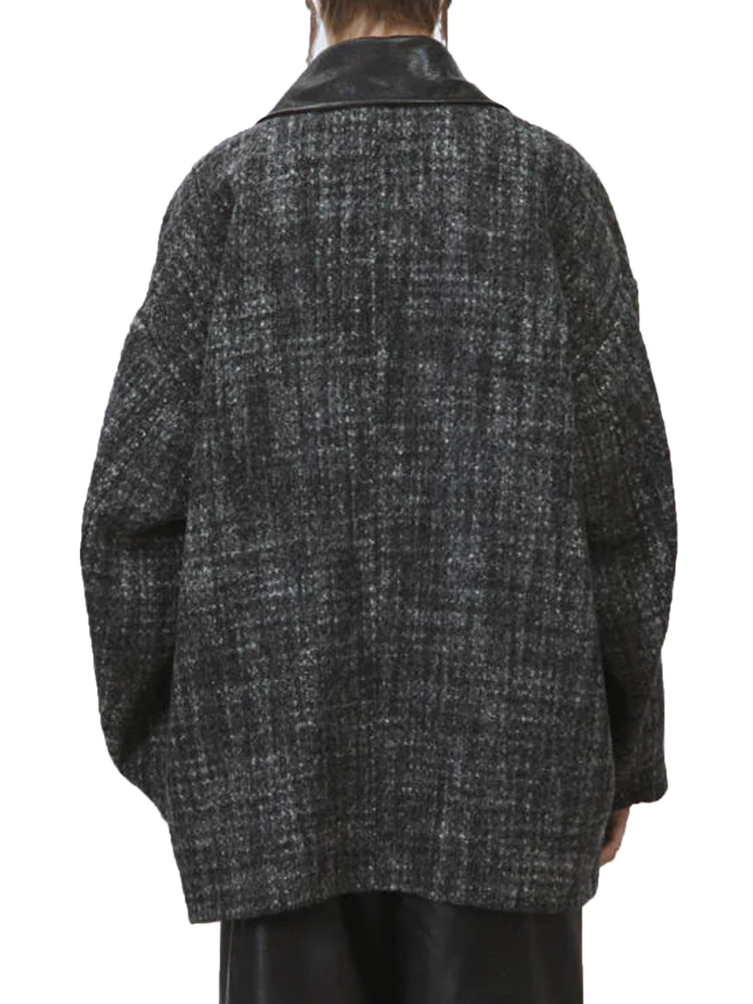Alysi Cappotto Tweed Coat Grigio