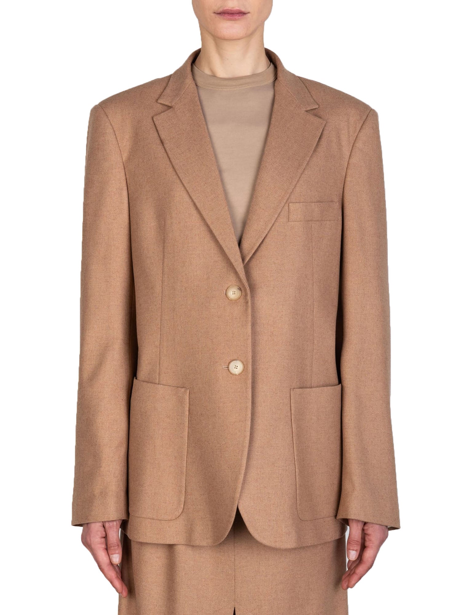 Alysi Blazer Flanella Donna Beige