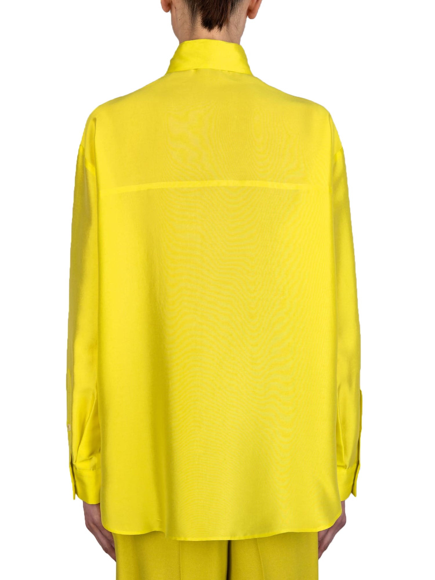 Alysi Camicia Crinkle Silk Giallo