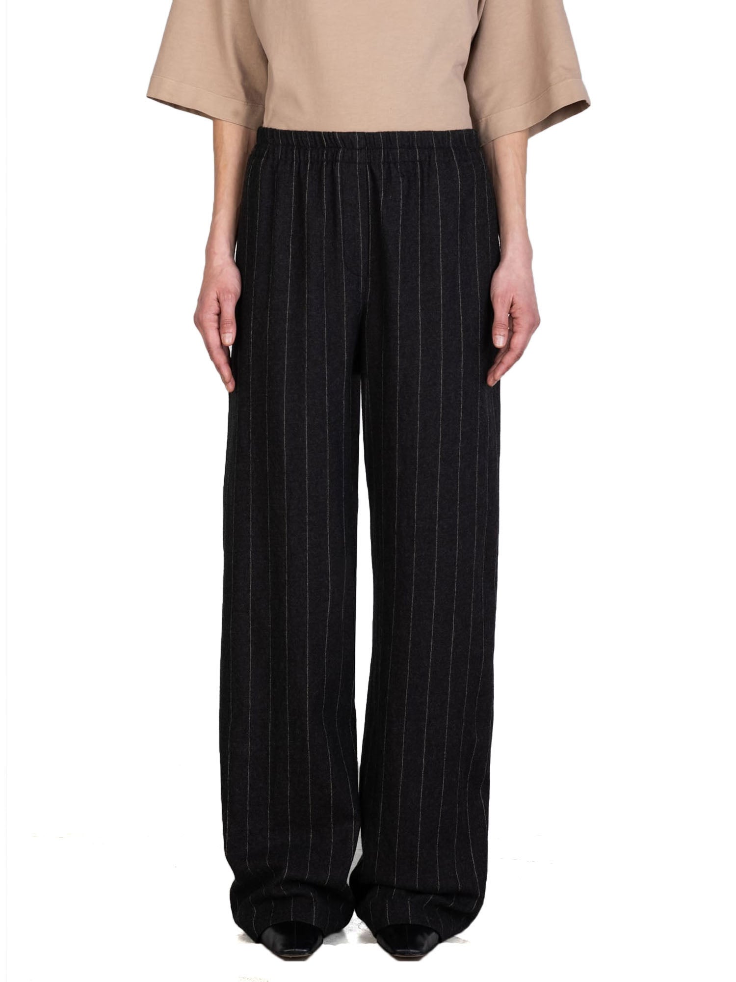 Alysi Pantalone Striped Donna Nero
