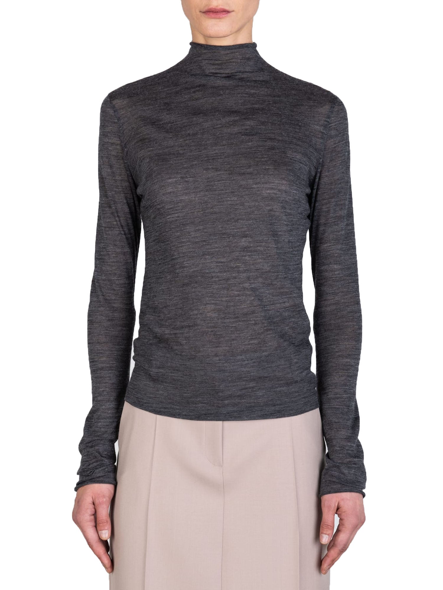 Alysi Maglia Jersey Wool Lupetto Grigio