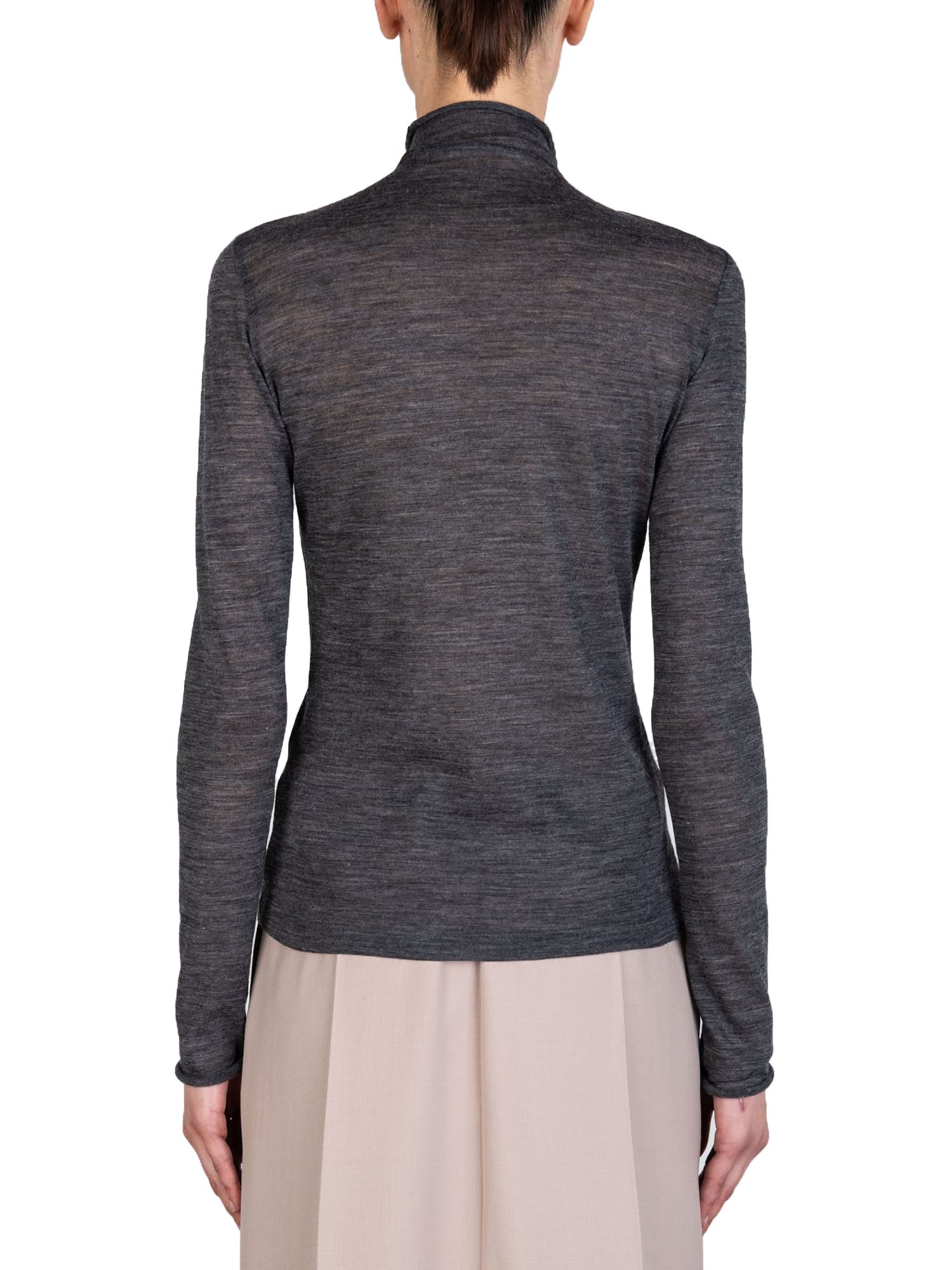 Alysi Maglia Jersey Wool Lupetto Grigio