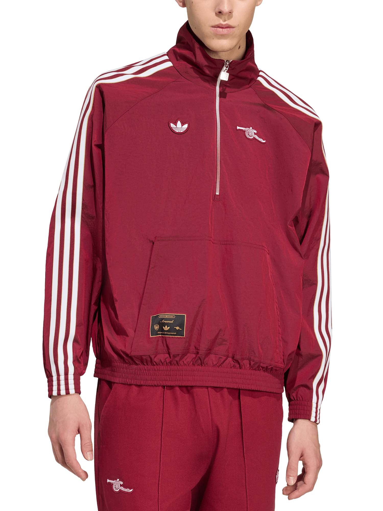 Adidas Giacca con mezza zip Terrace Icons Arsenal FC Rosso