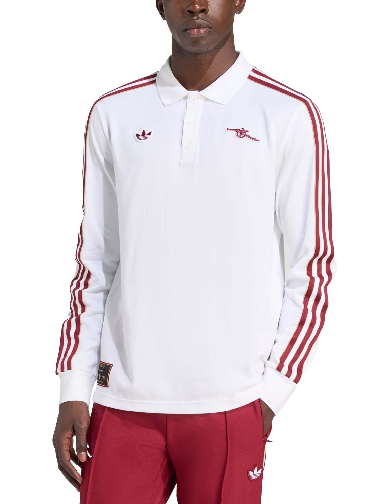 Adidas Polo Long Sleeve Terrace Icons Arsenal FC Bianco