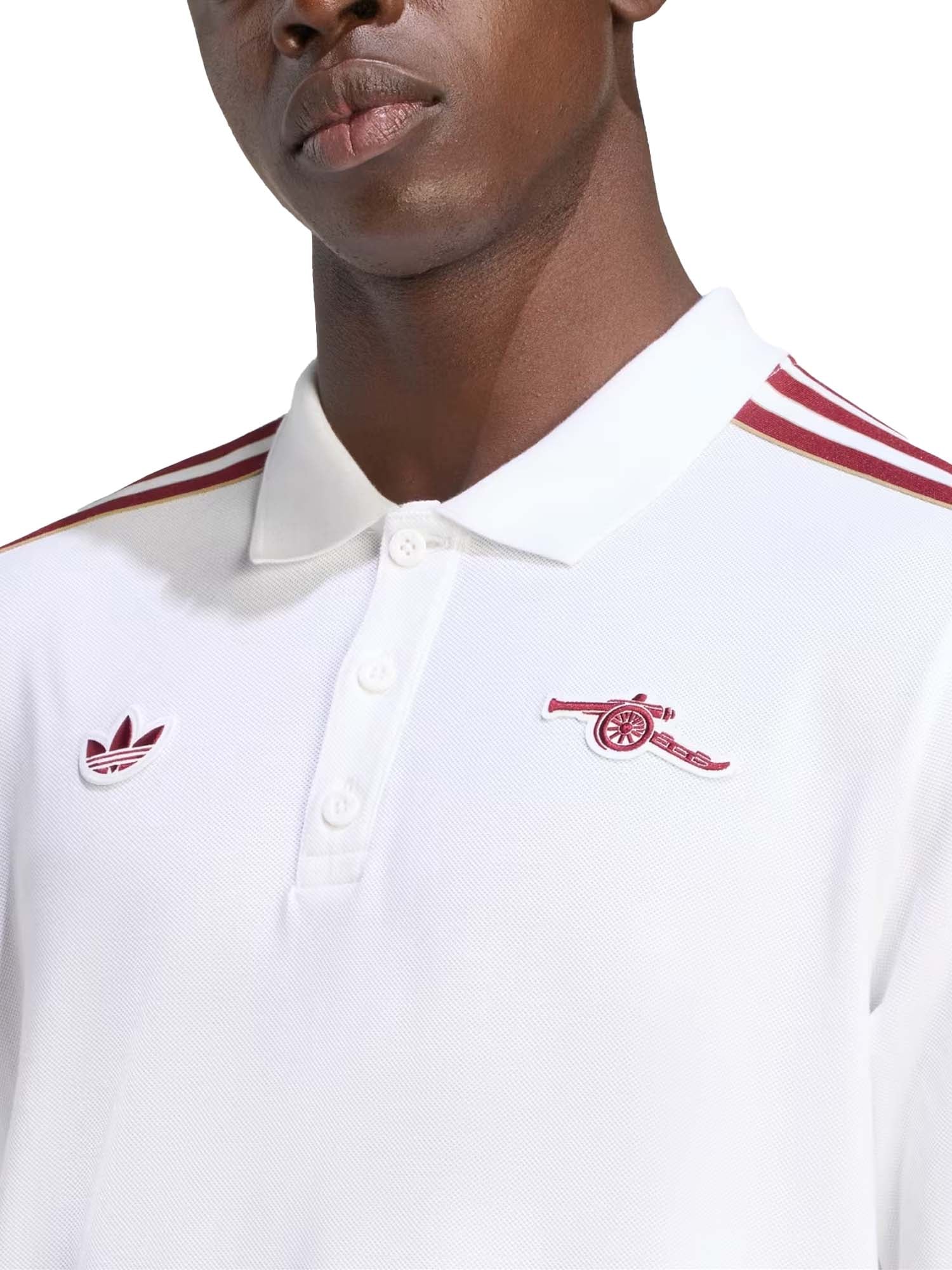 Adidas Polo Long Sleeve Terrace Icons Arsenal FC Bianco