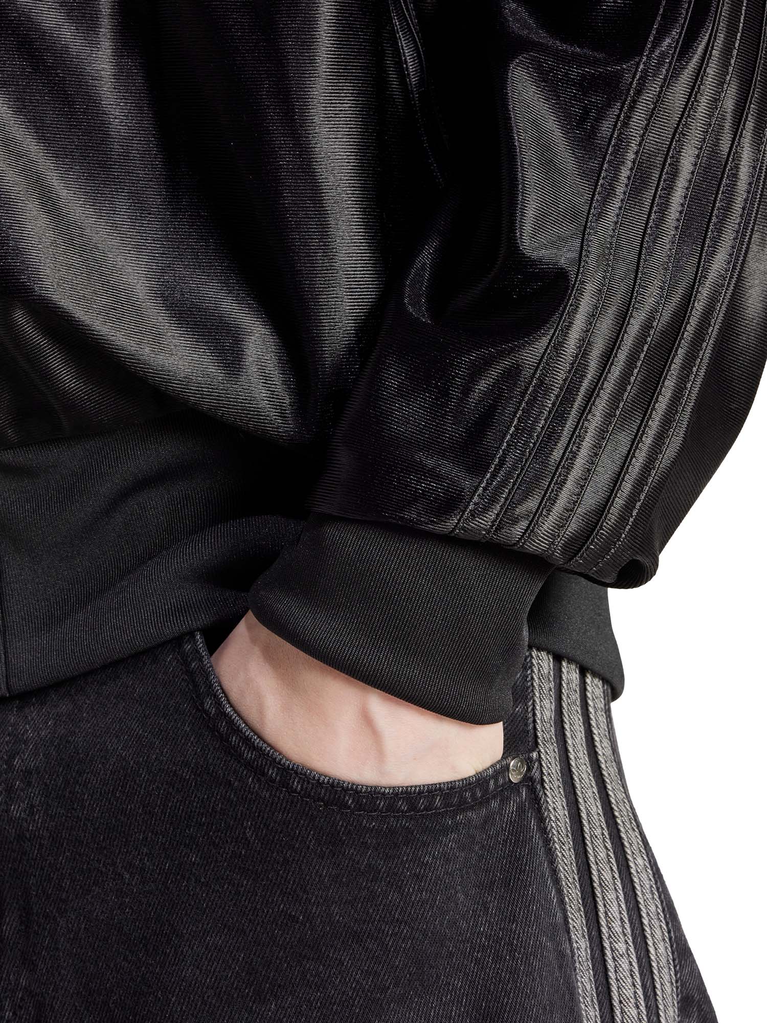 Adidas Firebird Metallic Top Nero