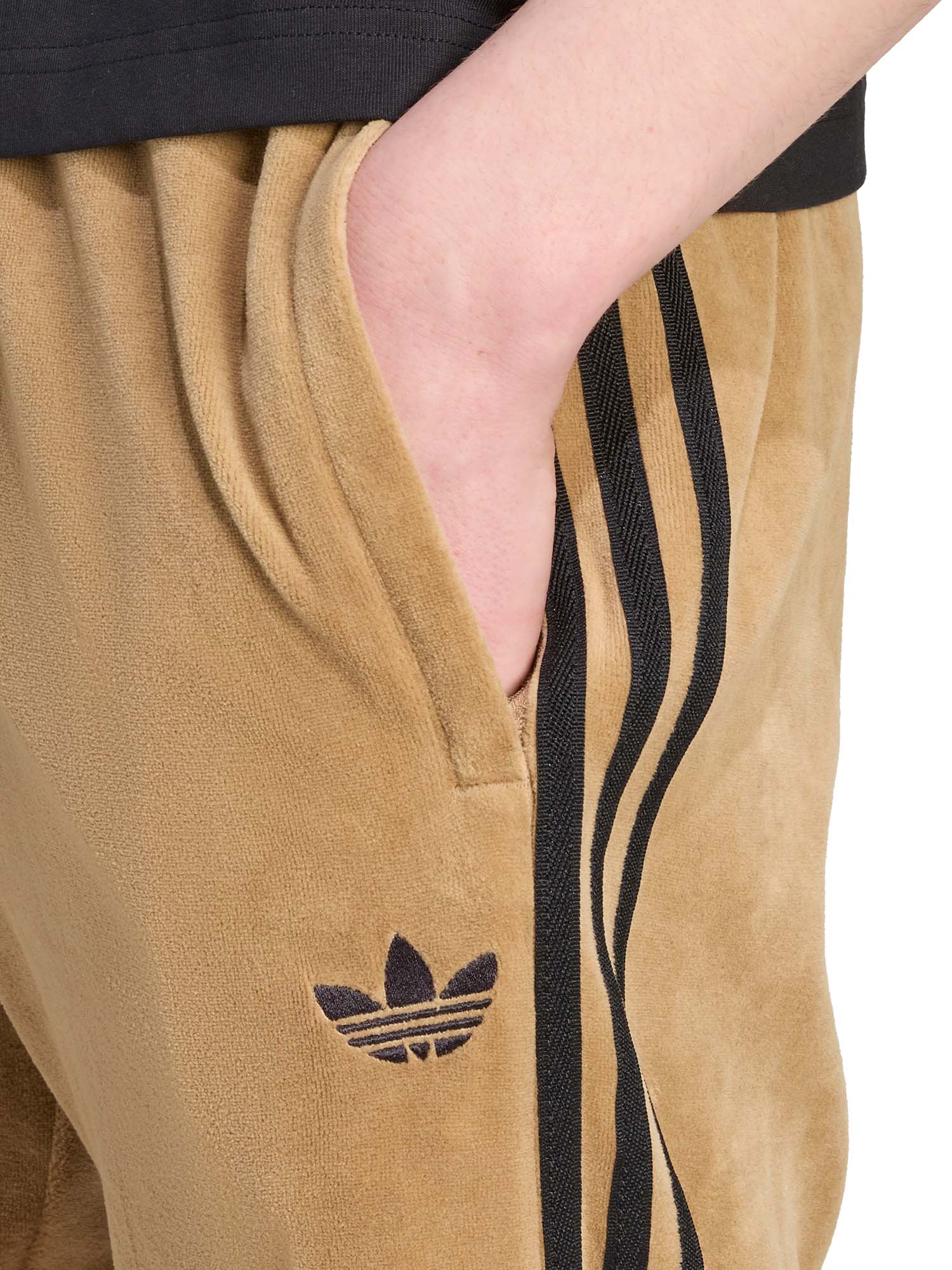 Adidas Pantaloni da allenamento SST Adicolor Velour Beige