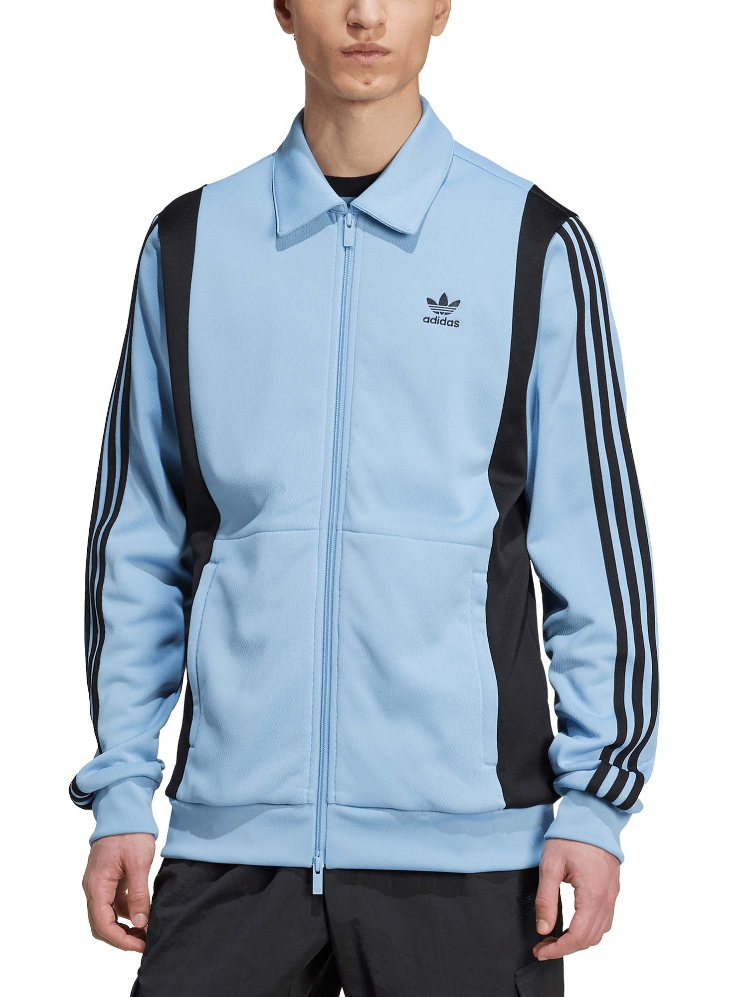 Adidas Track top adicolor Panel Azzurro