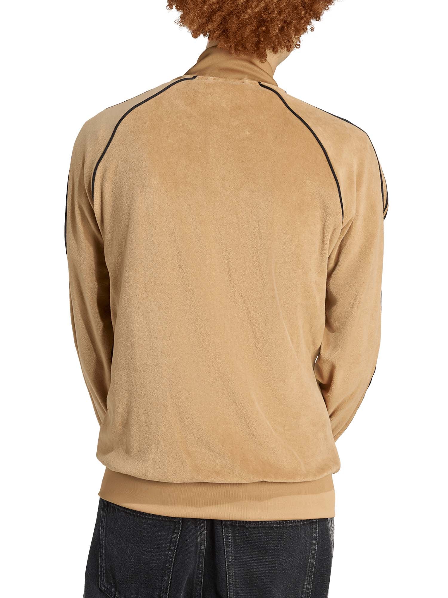 Adidas Giacca da allenamento SST Adicolor in velour Beige