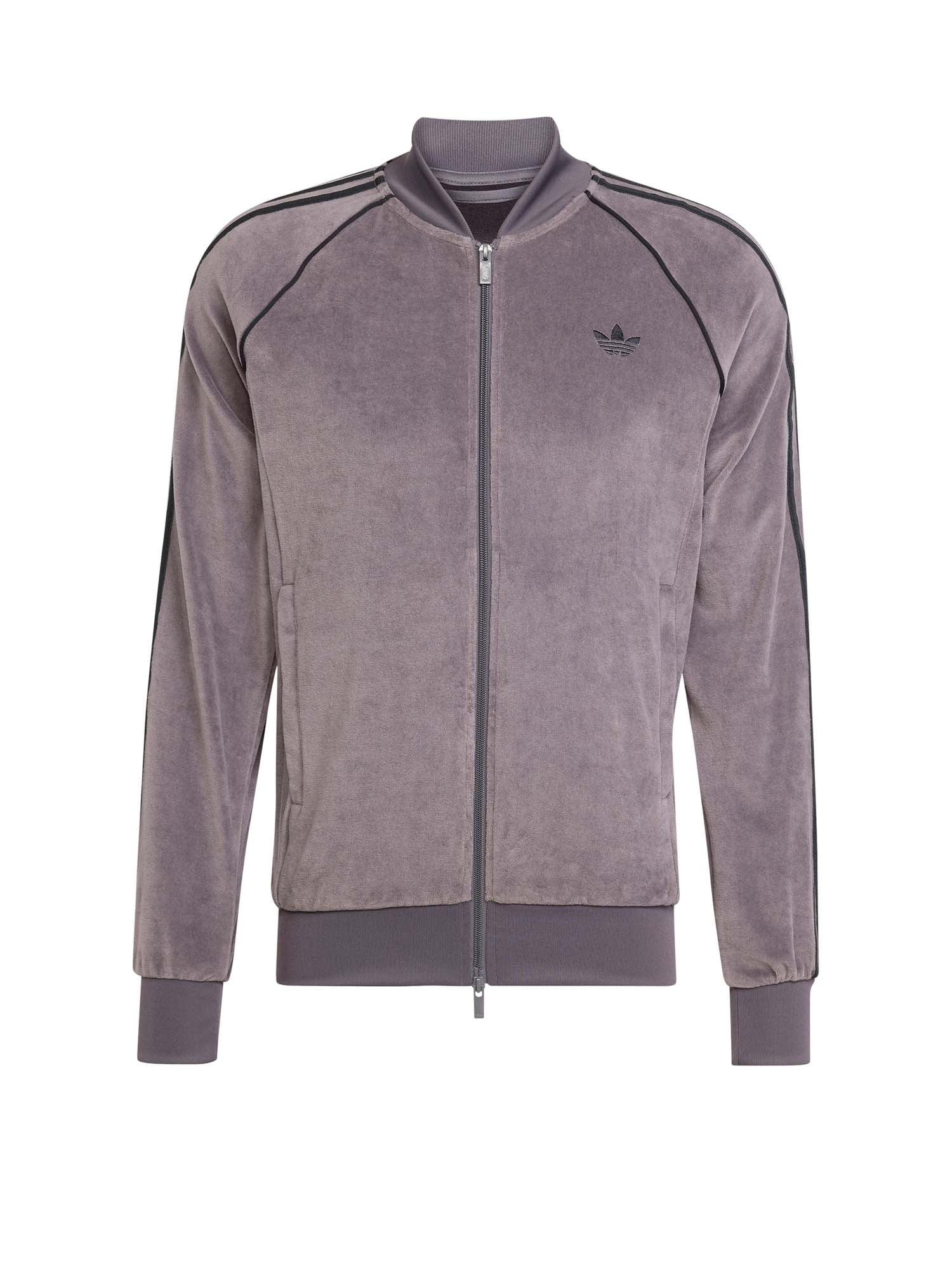 Adidas Giacca da allenamento SST Adicolor in velour Grigio