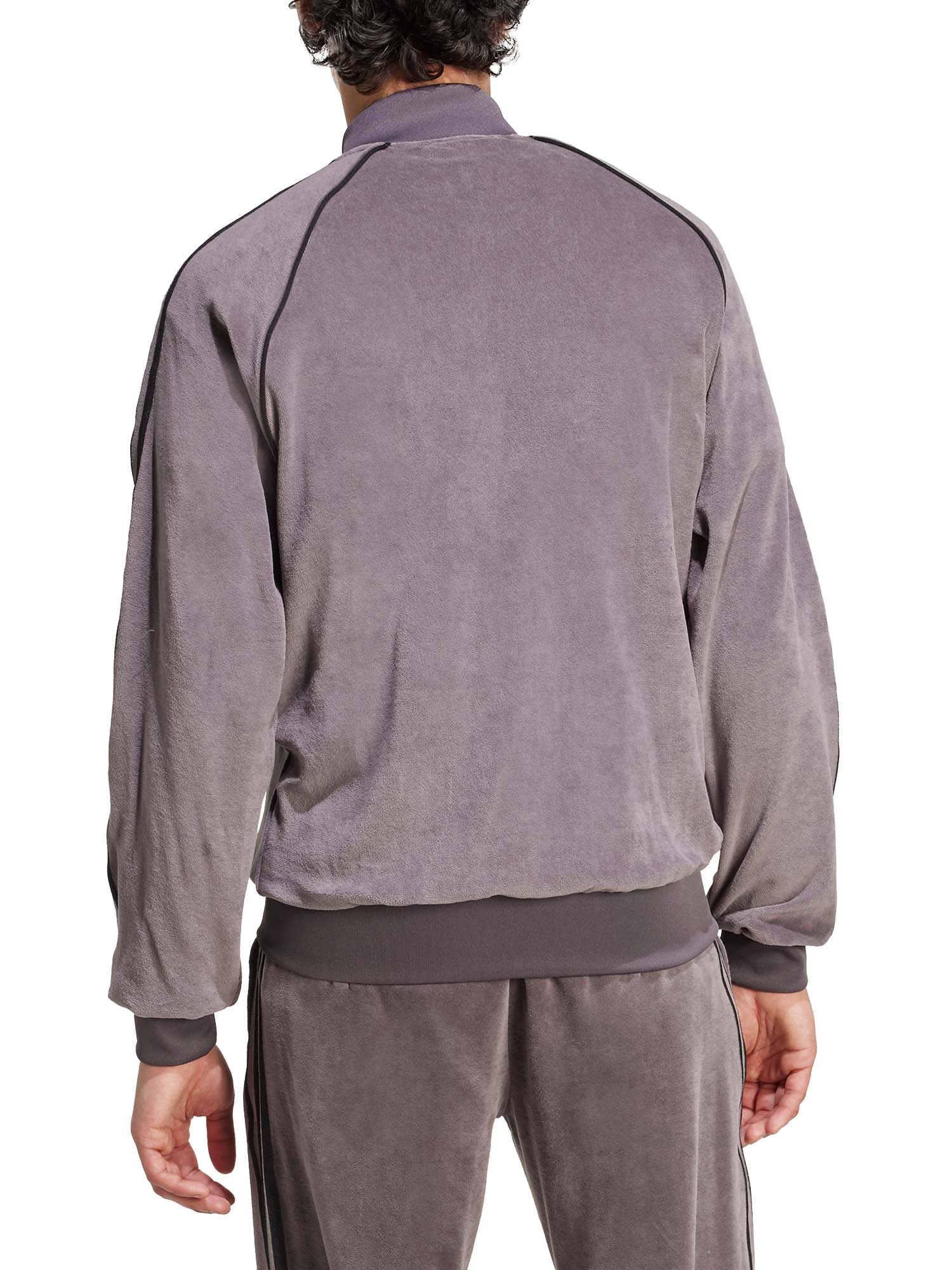 Adidas Giacca da allenamento SST Adicolor in velour Grigio