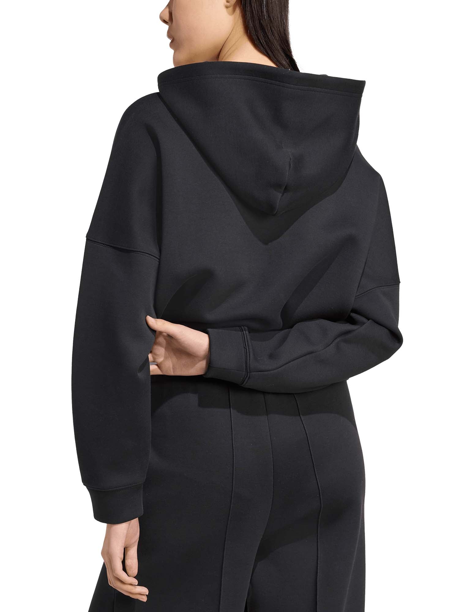 Adidas Felpa con cappuccio a 3 strisce Nero