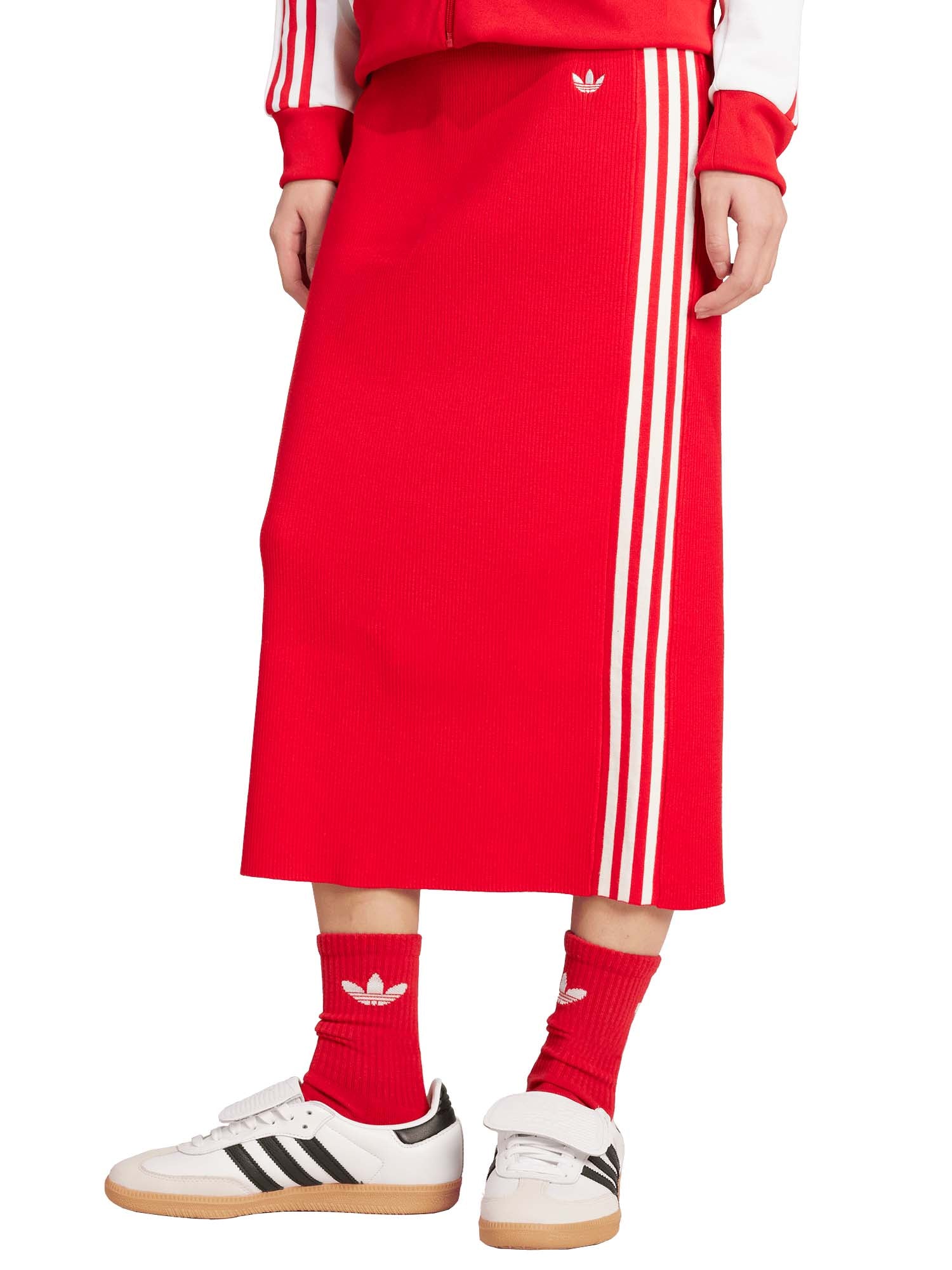 Adidas Gonna adicolor Knit 3-Stripes Rosso