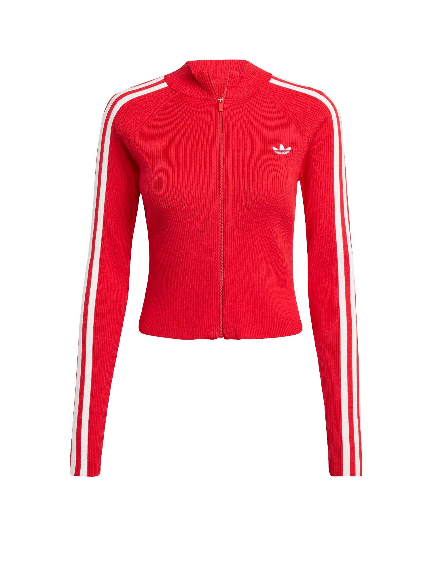 Adidas Giacca da allenamento adicolor 3-Stripes Slim Knit Rosso