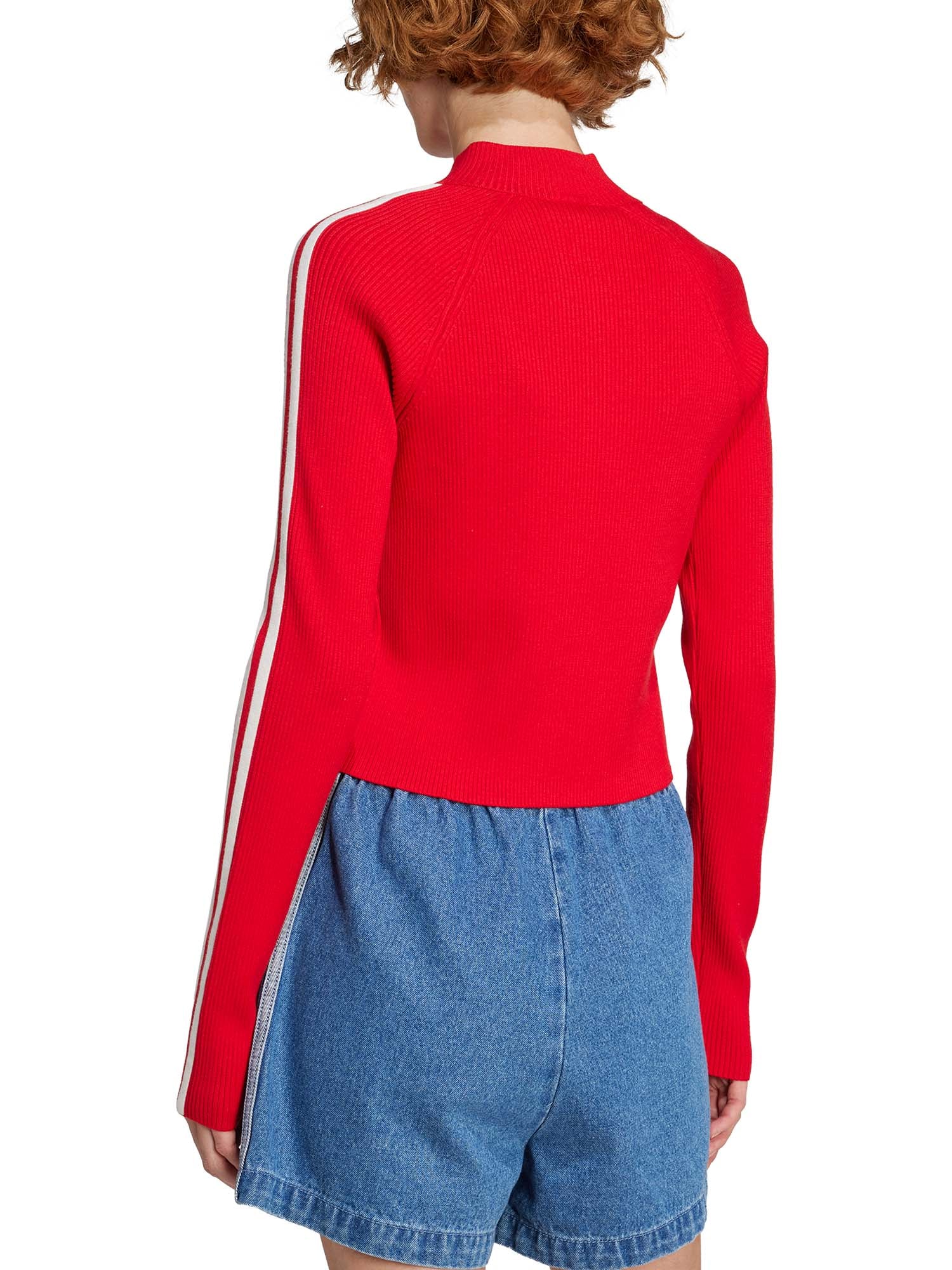 Adidas Giacca da allenamento adicolor 3-Stripes Slim Knit Rosso