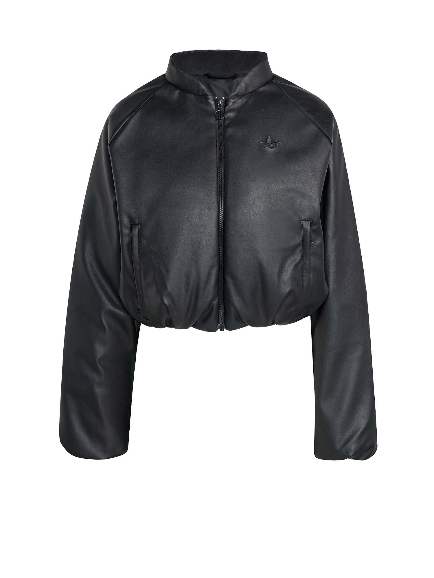 Adidas Bomber in pelle sintetica con piumino sintetico Nero