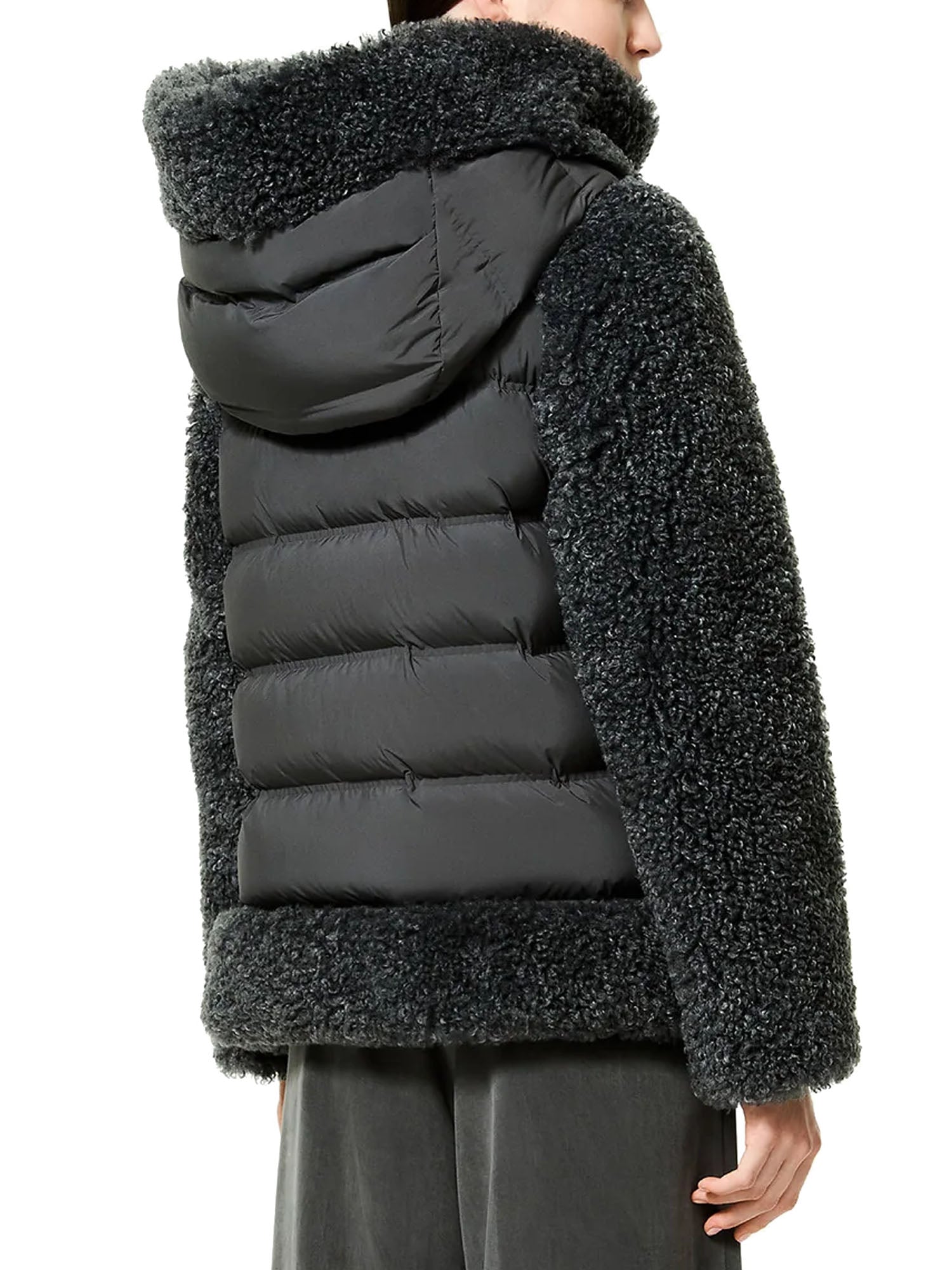 Rrd Lamb Hybrid Hood Woman Jacket Verde