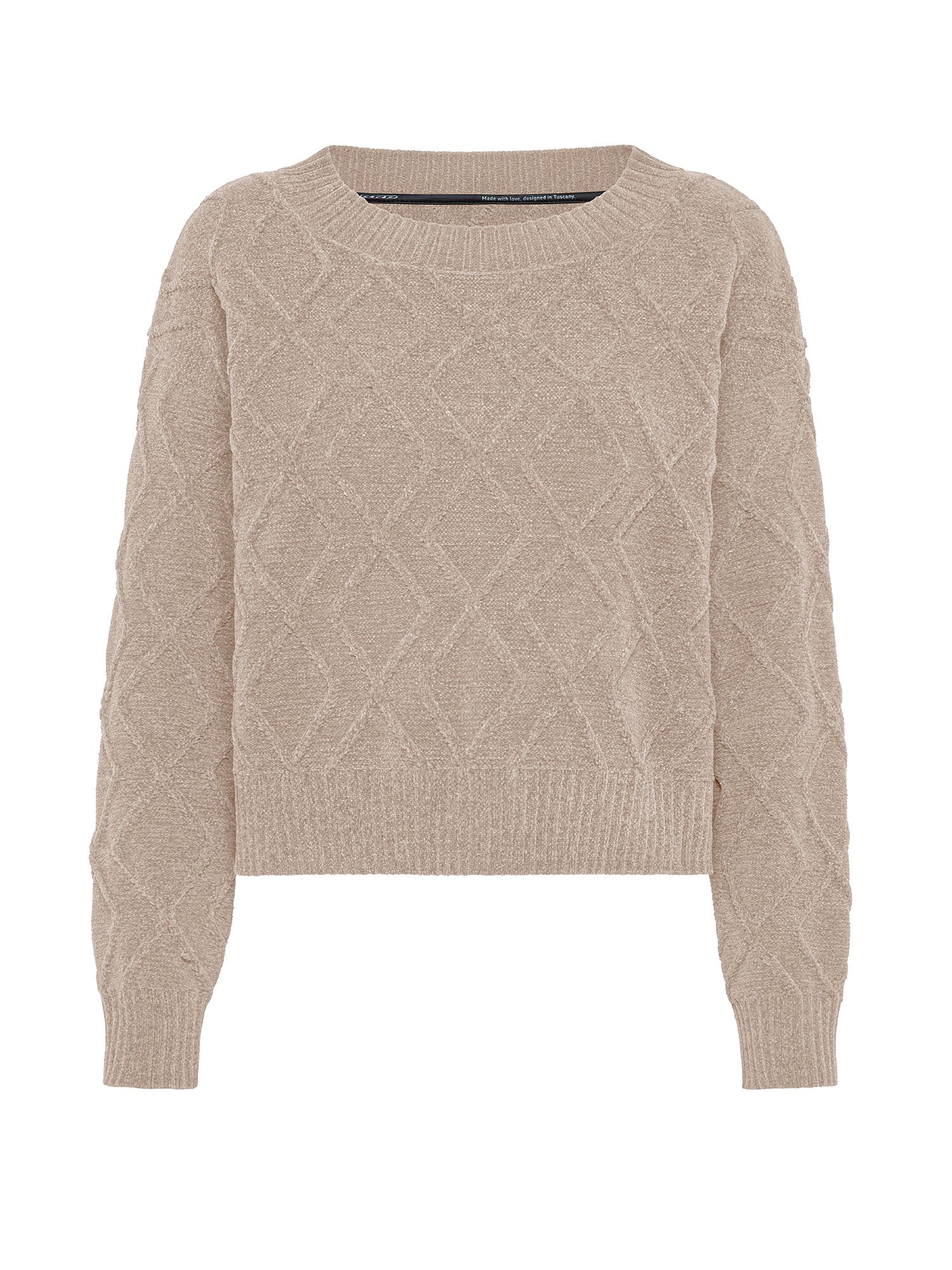 Tricot rond en velours pour femme