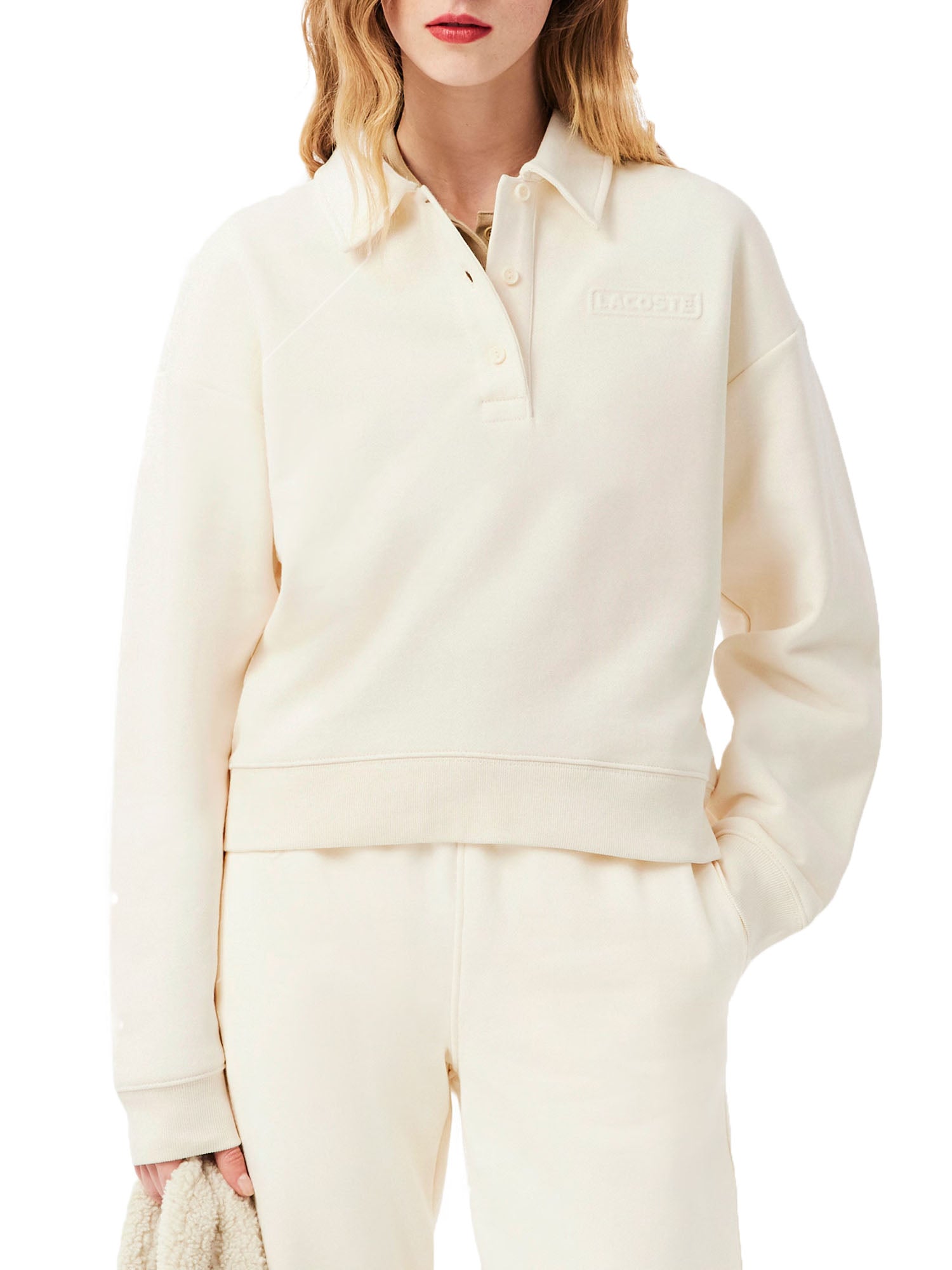 Lacoste Felpa Polo Donna Bianco