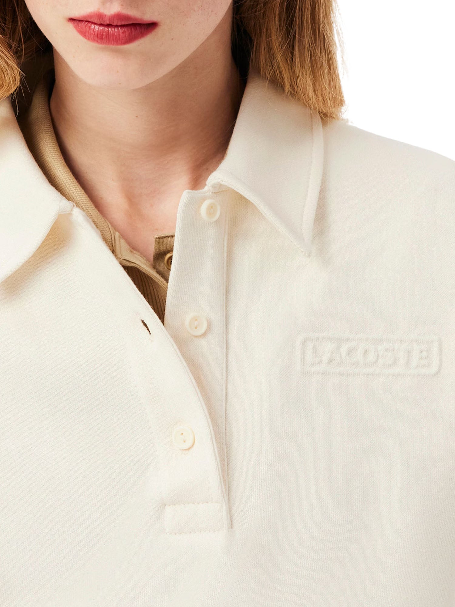 Lacoste Felpa Polo Donna Bianco