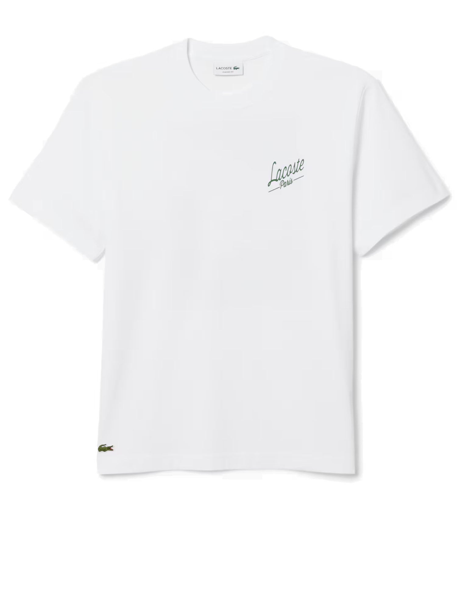 Lacoste T-shirt Stampa Multipla Uomo Bianco