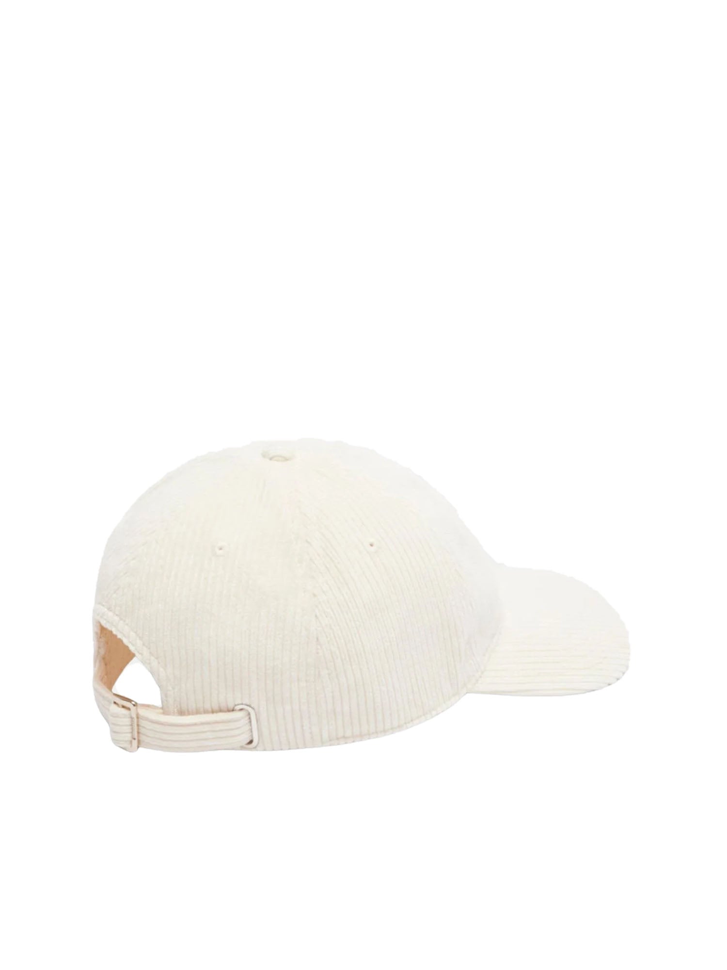 Lacoste Cappellino Unisex in Velluto di Cotone Bianco