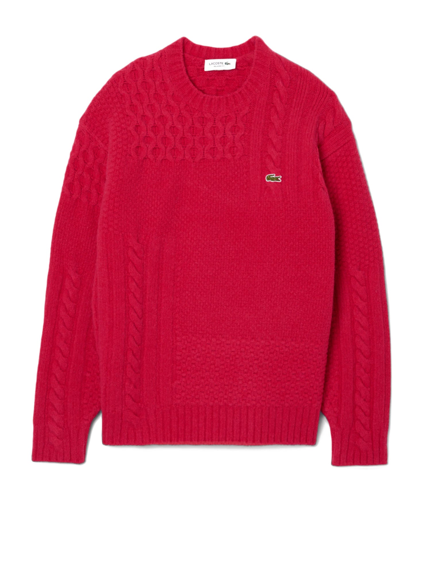 Lacoste Maglione Relaxed Fit Lana Uomo Rosa