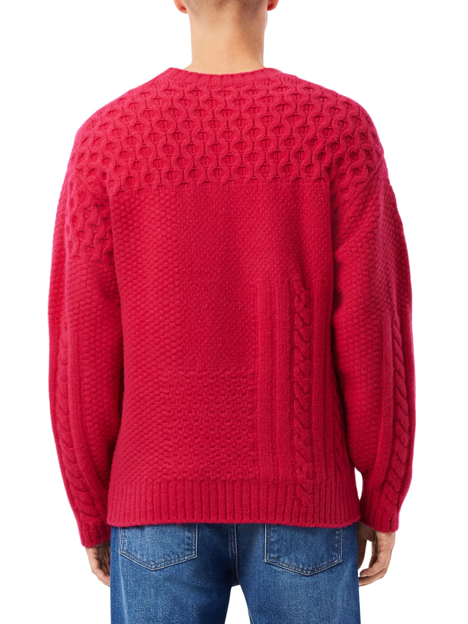 Lacoste Maglione Relaxed Fit Lana Uomo Rosa