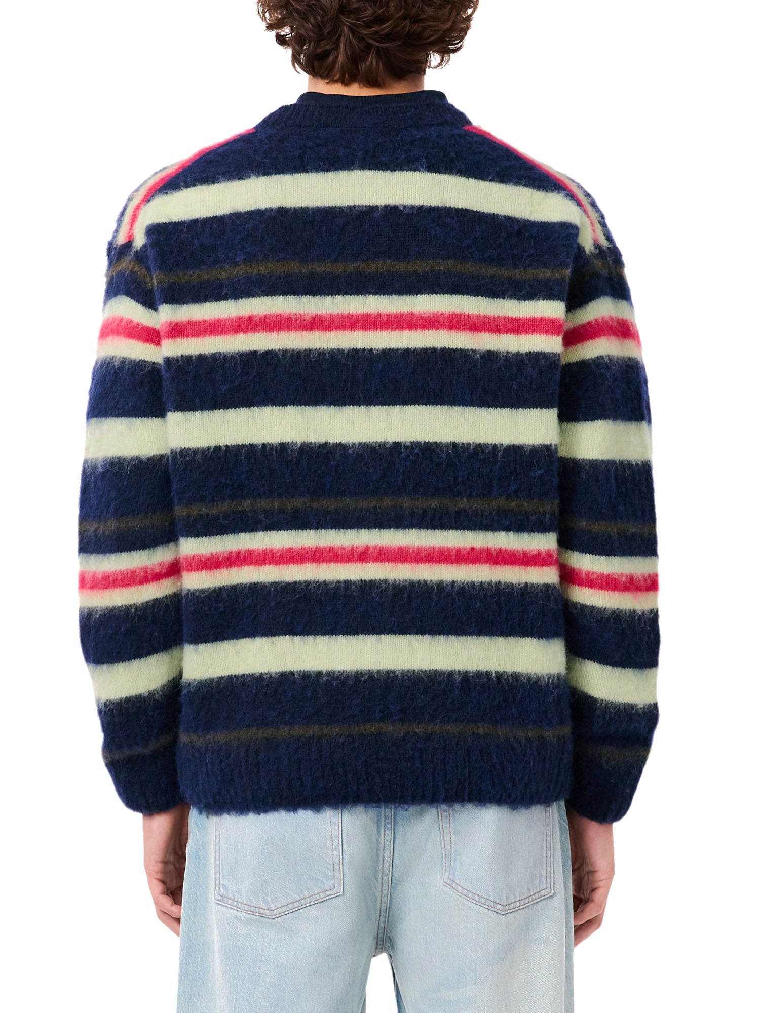 Lacoste Cardigan Lana e Alpaca Relaxed Fit Uomo Multicolore