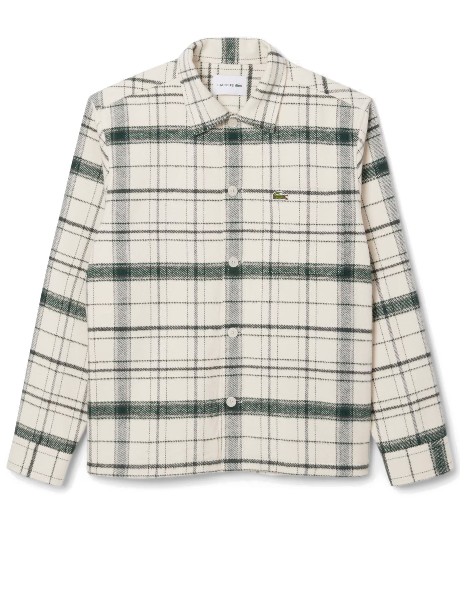 Lacoste Overshirt Cotone Motivo Scozzese Uomo Multicolore