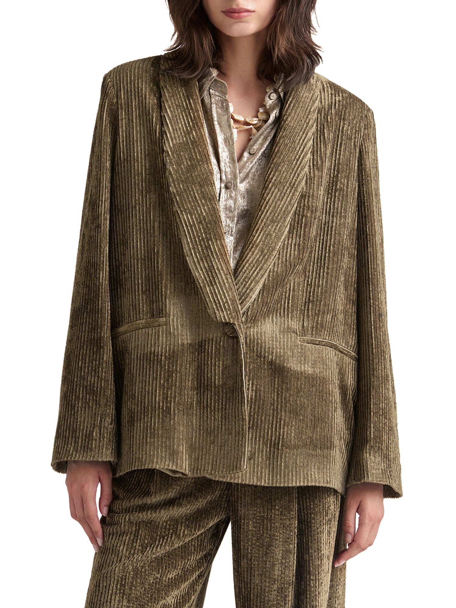 Momonì Pembroke Giacca Donna Verde