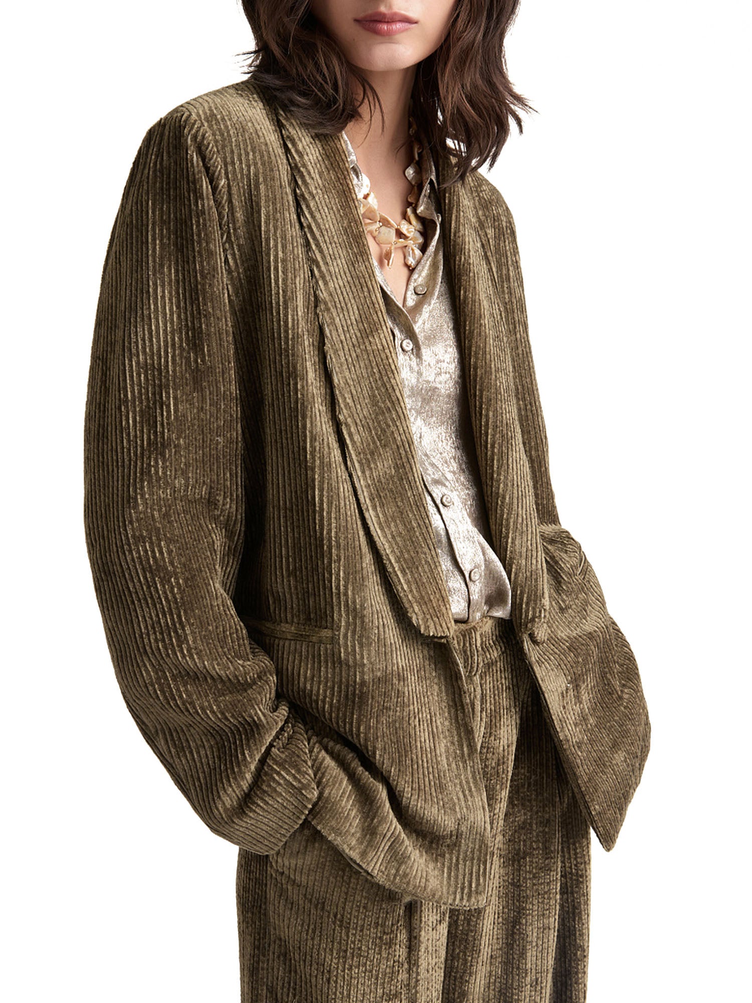 Momonì Pembroke Giacca Donna Verde